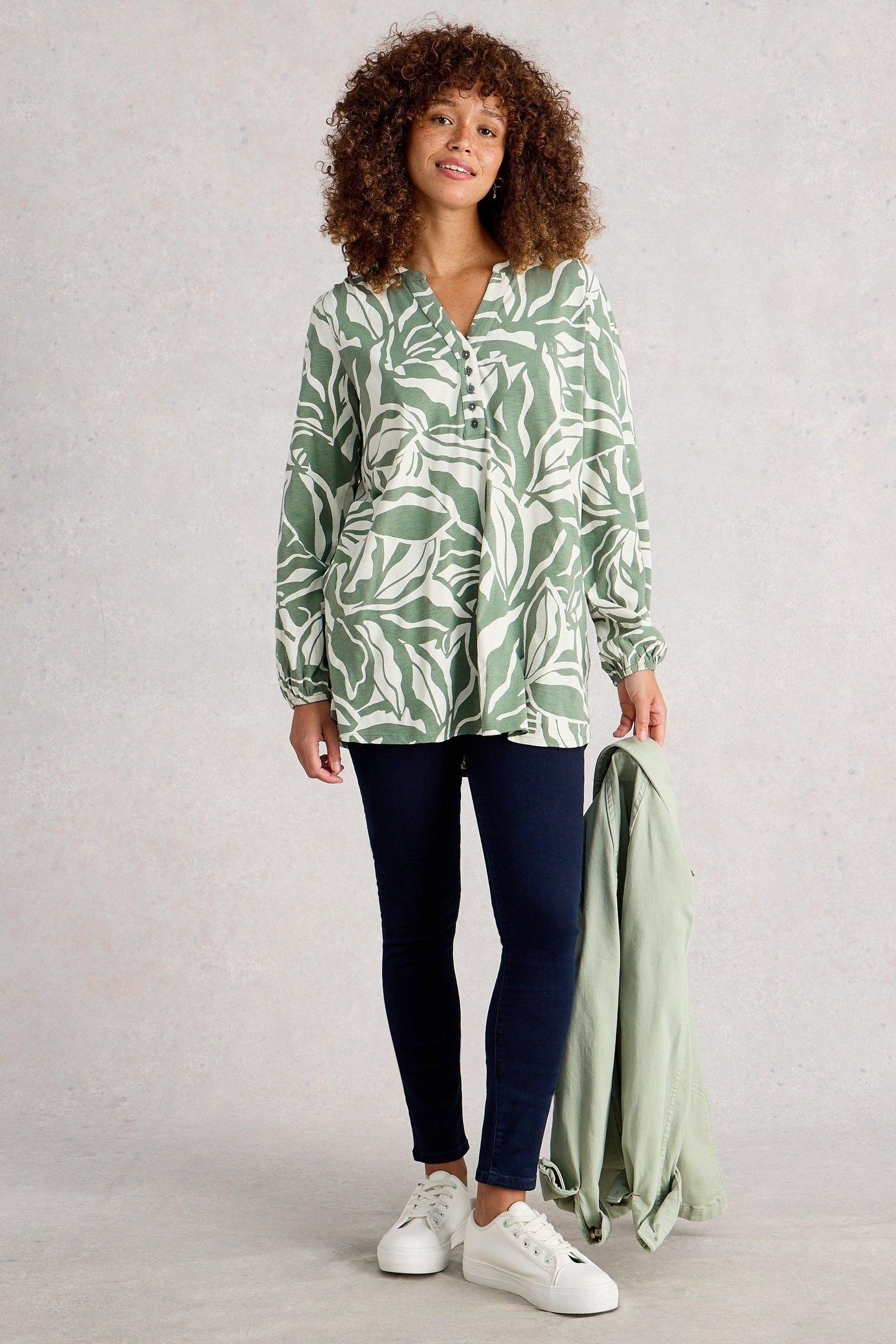 PHOEBE TUNIC GREEN PRINT 1