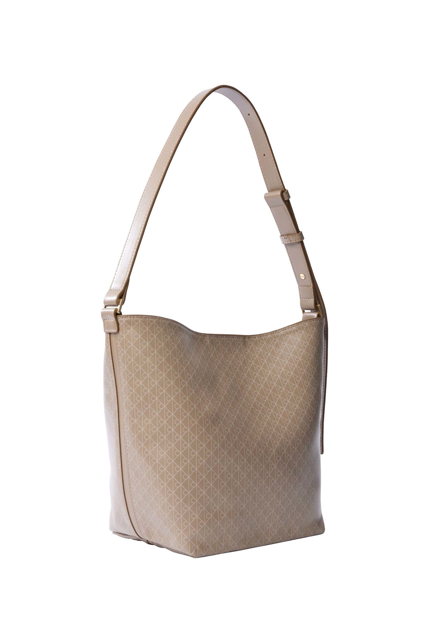 EMBLEM AOP MEDIUM BUCKET BAG DESERT TAUPE AOP 2