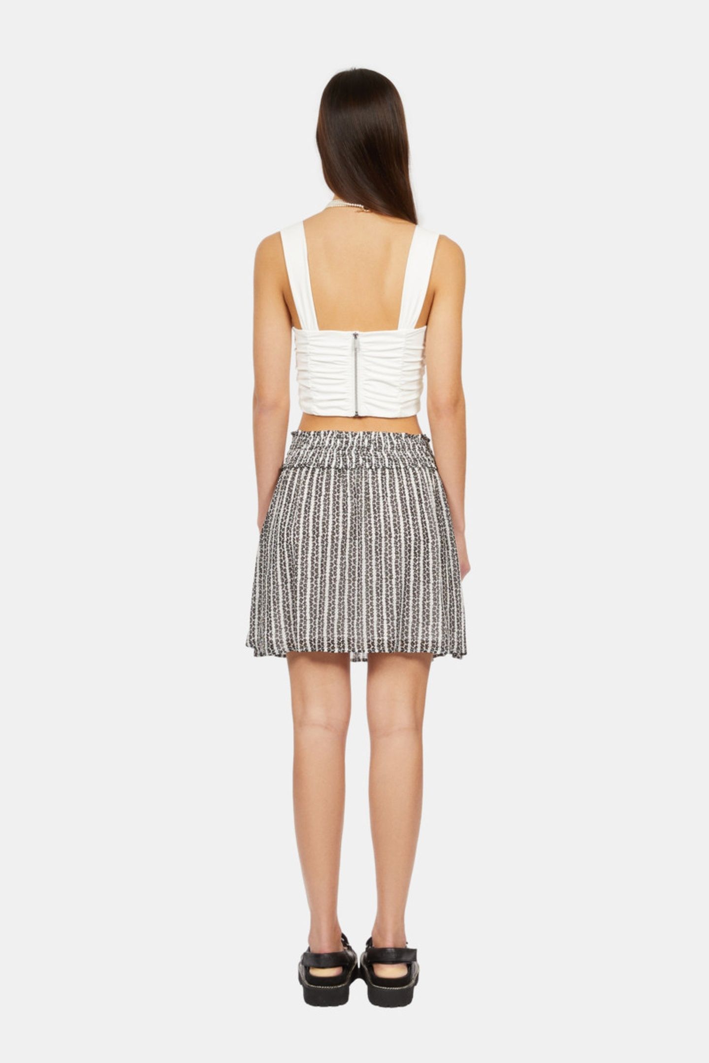 TOP WITH BALCONY AND ZIPPERED STRAP ECRU 4