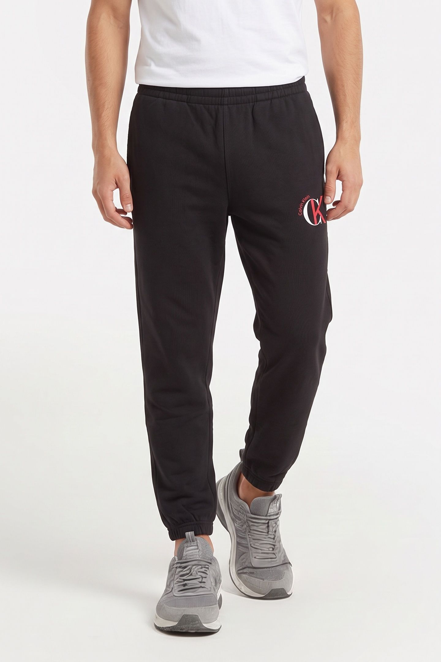 EU 350TERRY GRAPHIC SWEATPANTS BLACK 1
