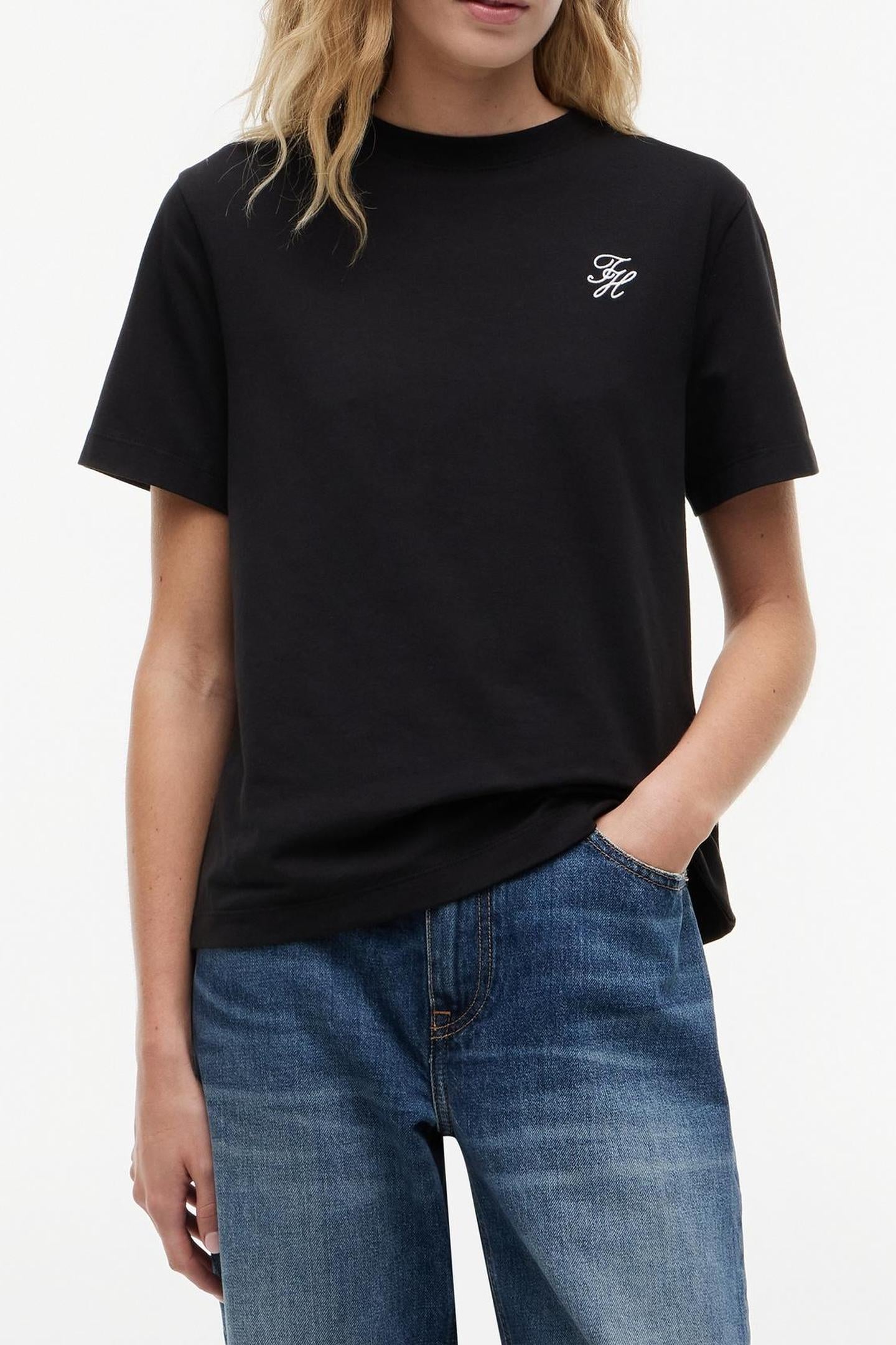TH SCRIPT REGULAR C-NECK BLACK 1