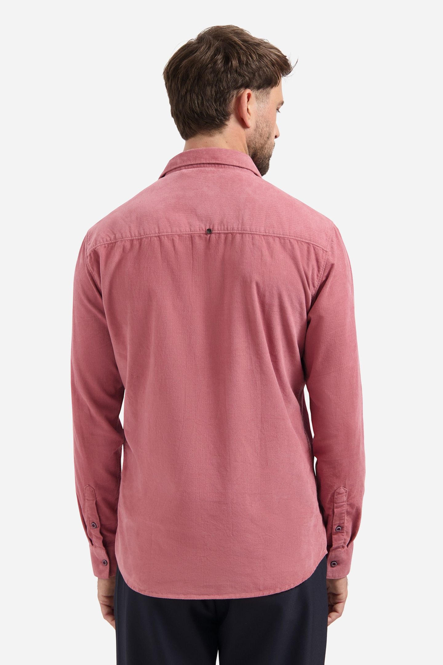 SHIRT HERRINGBONE FINE CORDUROY OLD PINK 2