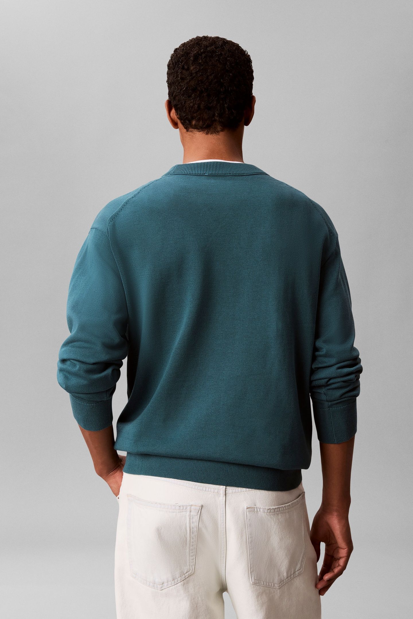 EU LONG SLEEVE COTTON RELAXED CREWNECK TAHOE GREEN 2
