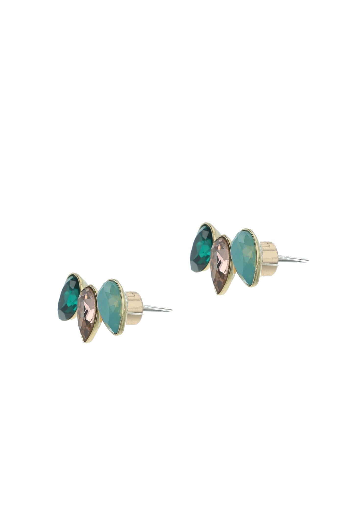 CLASSIC TRIPLE LEAF EARRINGS PACIFIC OPAL GREEN, GREY 2