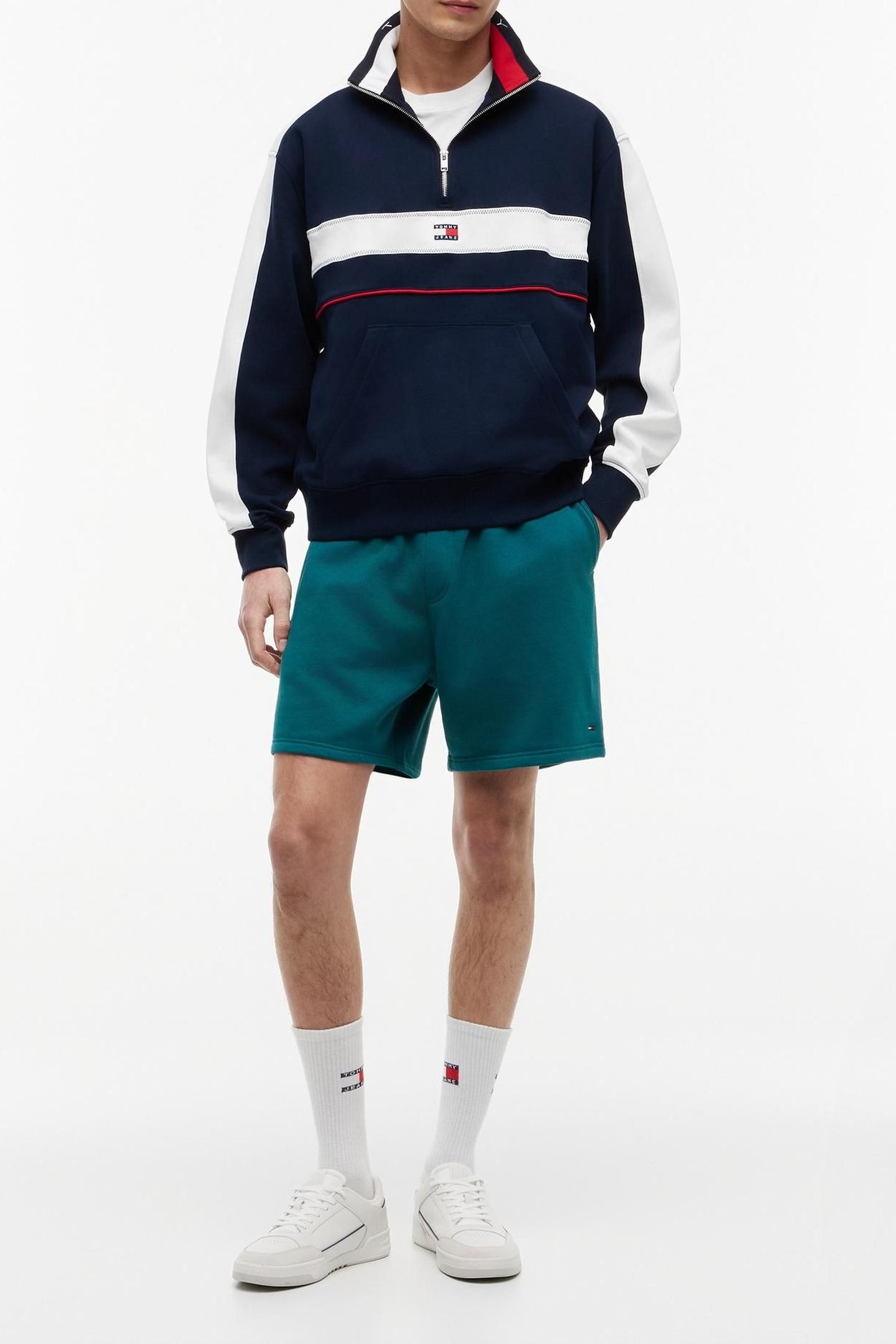 RELAXED COLORBLOCK QUARTER ZIP DARK NIGHT NAVY 3