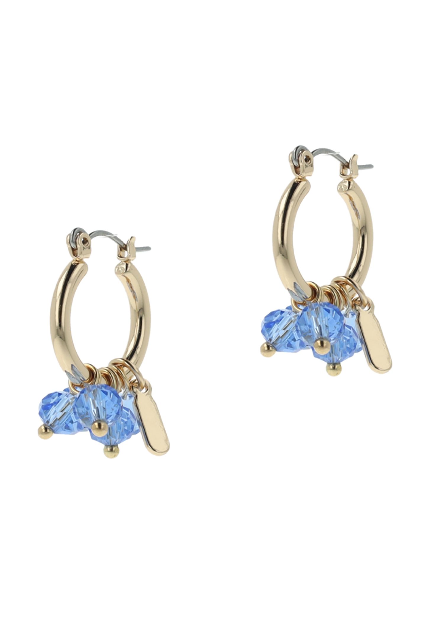 LIGHT SAPPHIRE CRYSTAL HOOPS BLUE 2