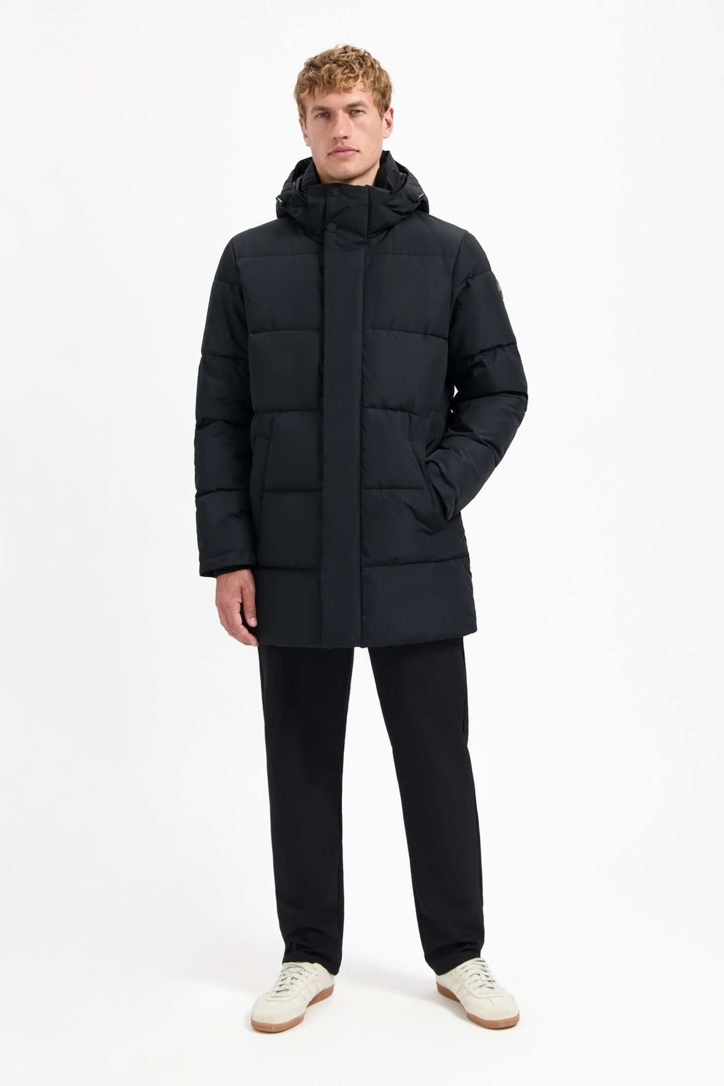 JACKET LONG PARKA HOOD PADDED BLACK 3