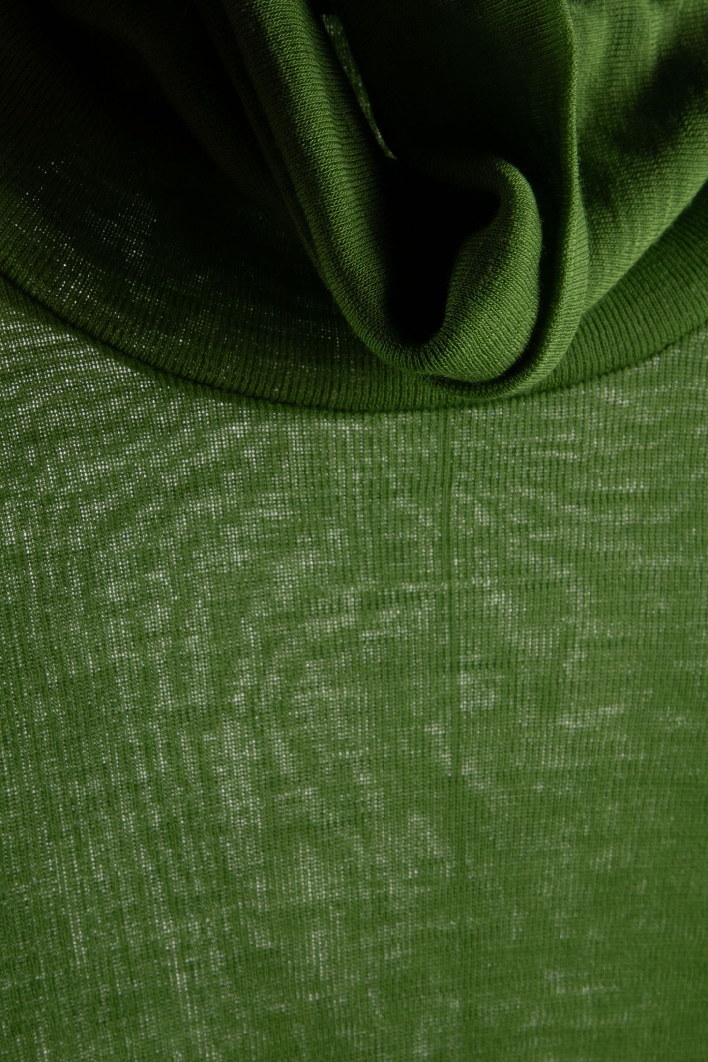 MALENA WOOL RIB TURTLENECK GREEN 5