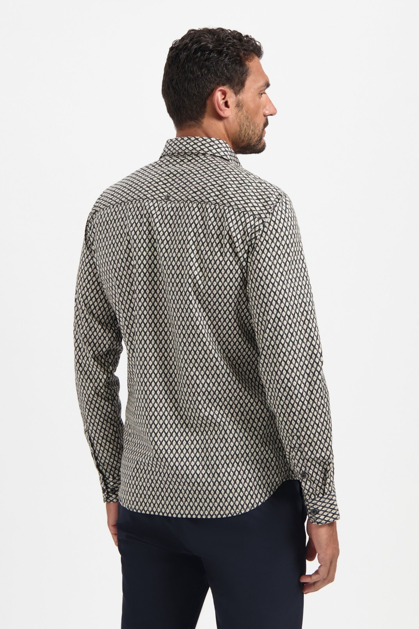 SHIRT STRETCH ALLOVER PRINTED BLACK 5