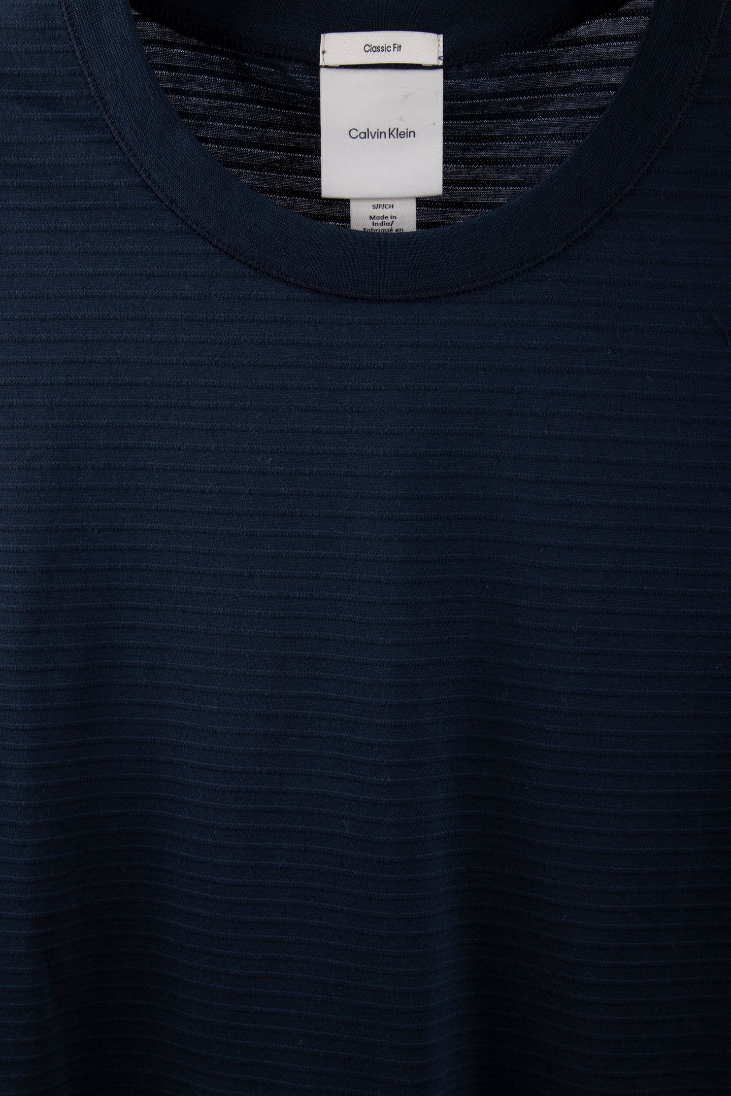 SS TEXTURED STRIPE CREW DARK SAPPHIRE 4