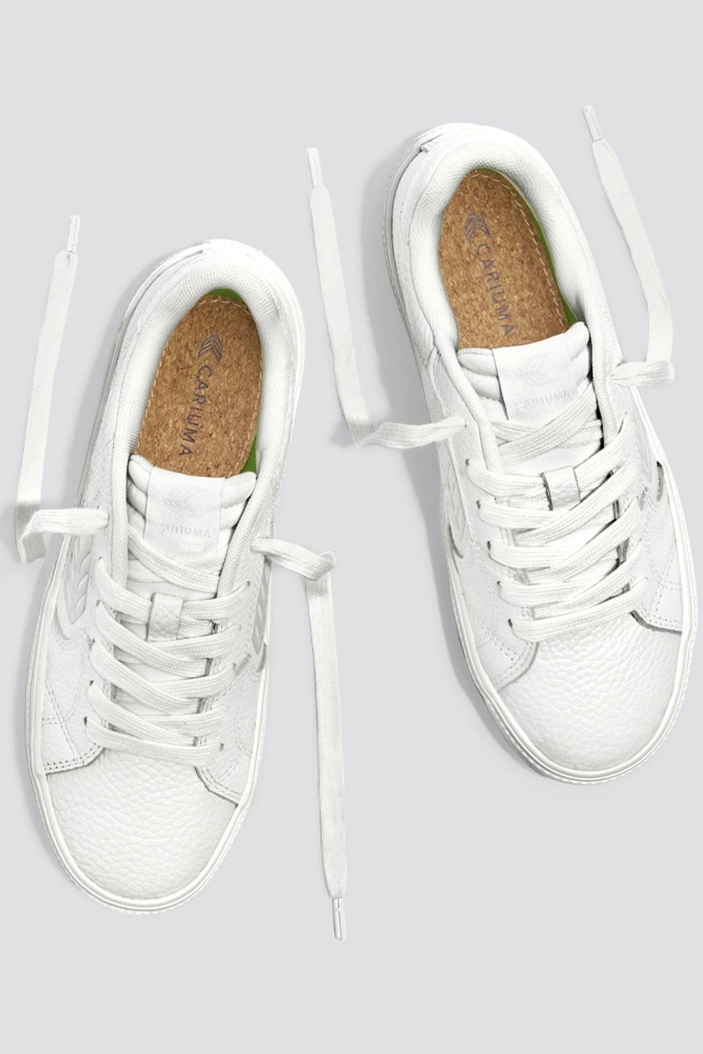 SALVAS PEBBLED LEATHER WHITE ICE LOGO 7