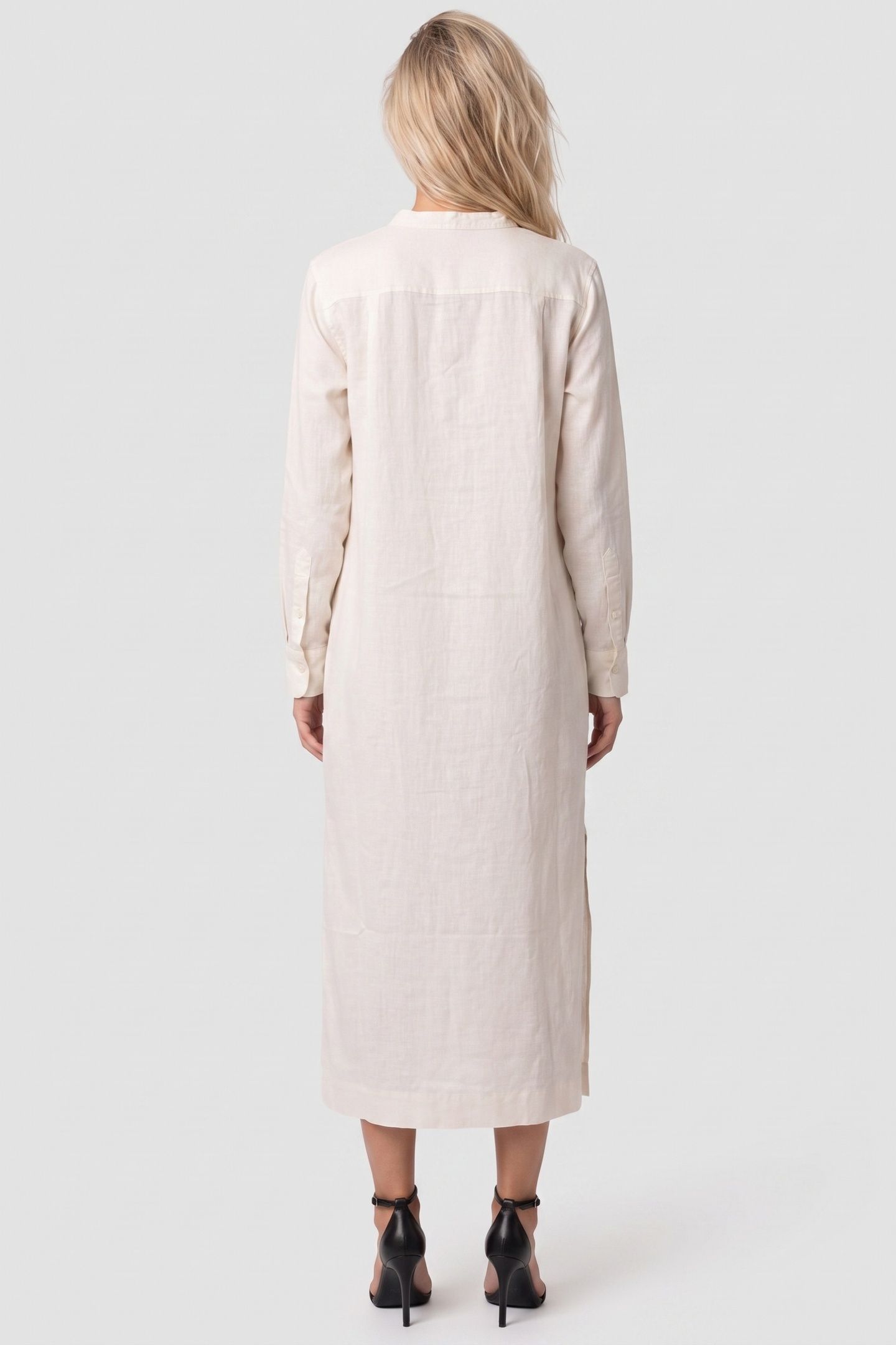 FLORENS LONG LINEN DRESS WHITE 2