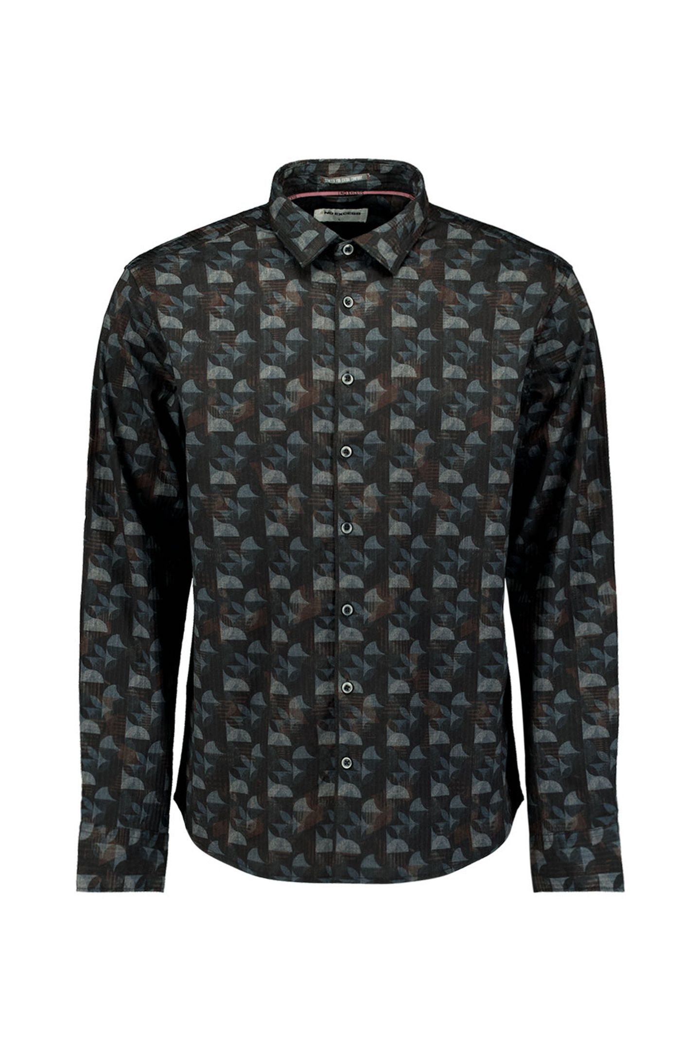 SHIRT ALLOVER PRINTED STRUCTURE STRIPE NIGHT 5