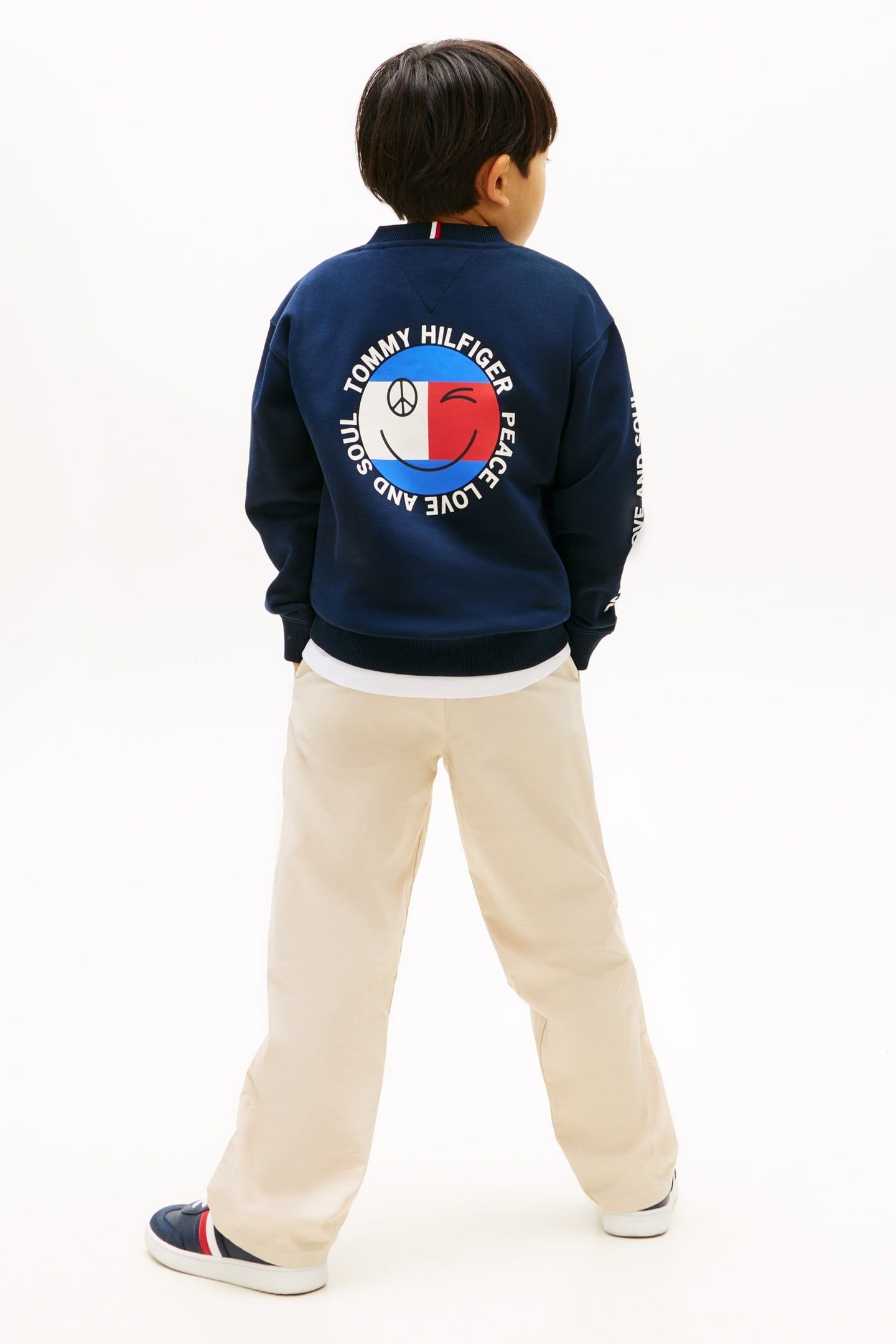 BOYS FUN FLAG GRAPHIC SWEATER DARK NIGHT NAVY 2