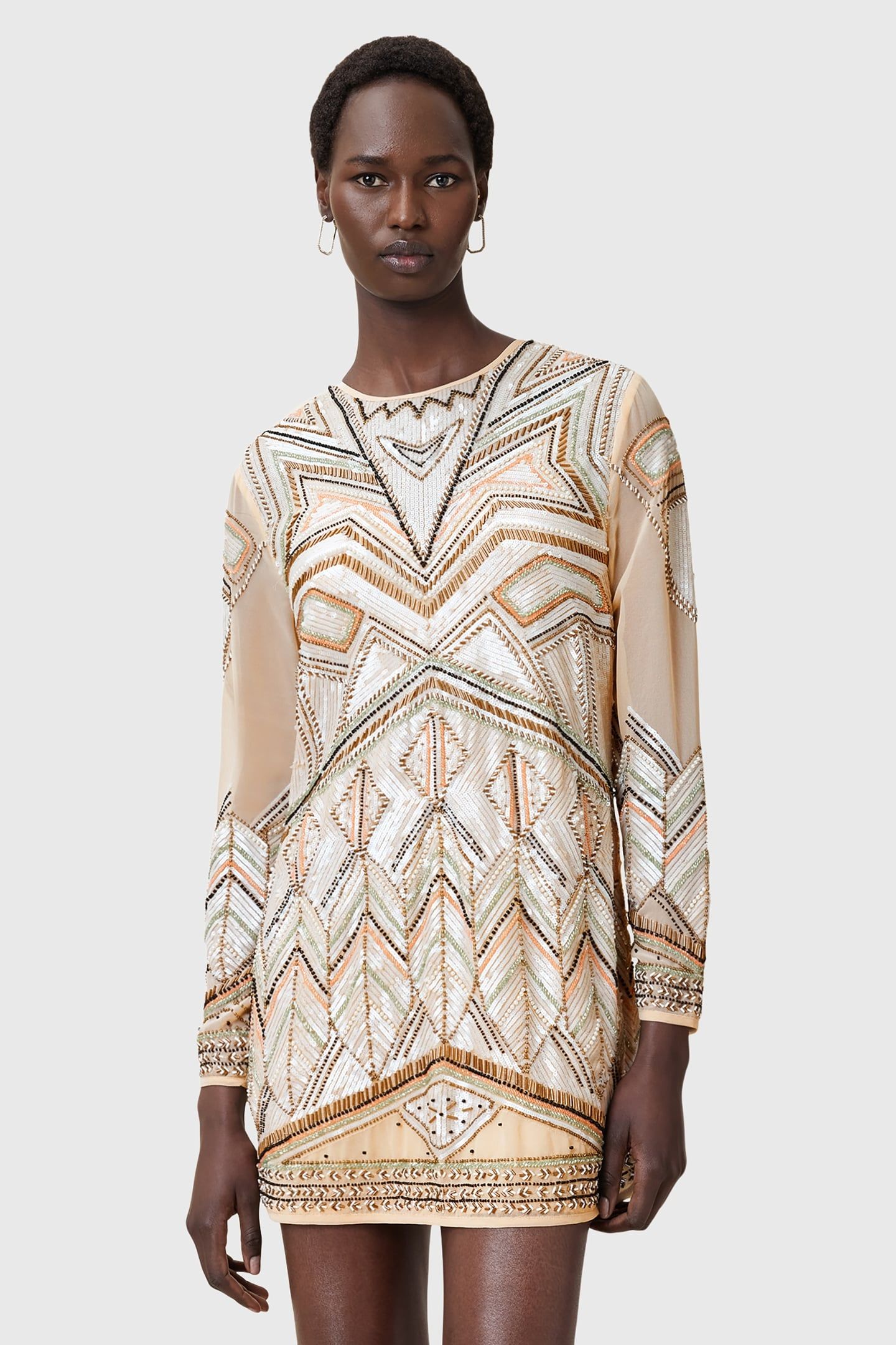 NOUSHKA EMB DRESS ECRU WHITE 2