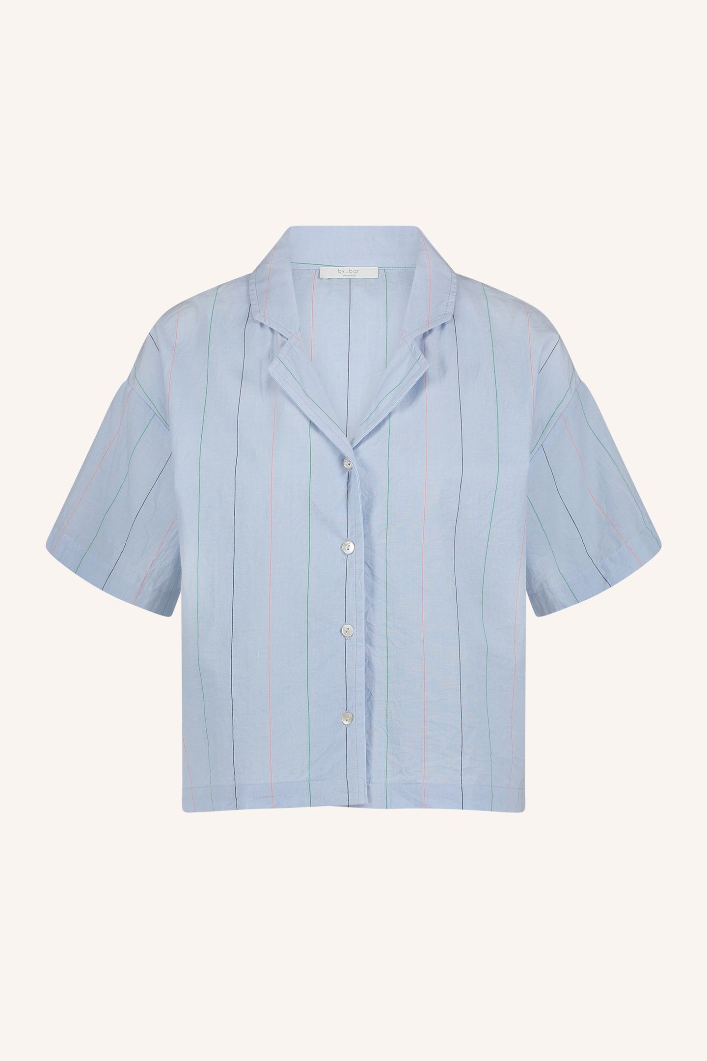 JAKE STRIPE CHAMBRAY BLOUSE LIGHT BLUE STRIPE 7