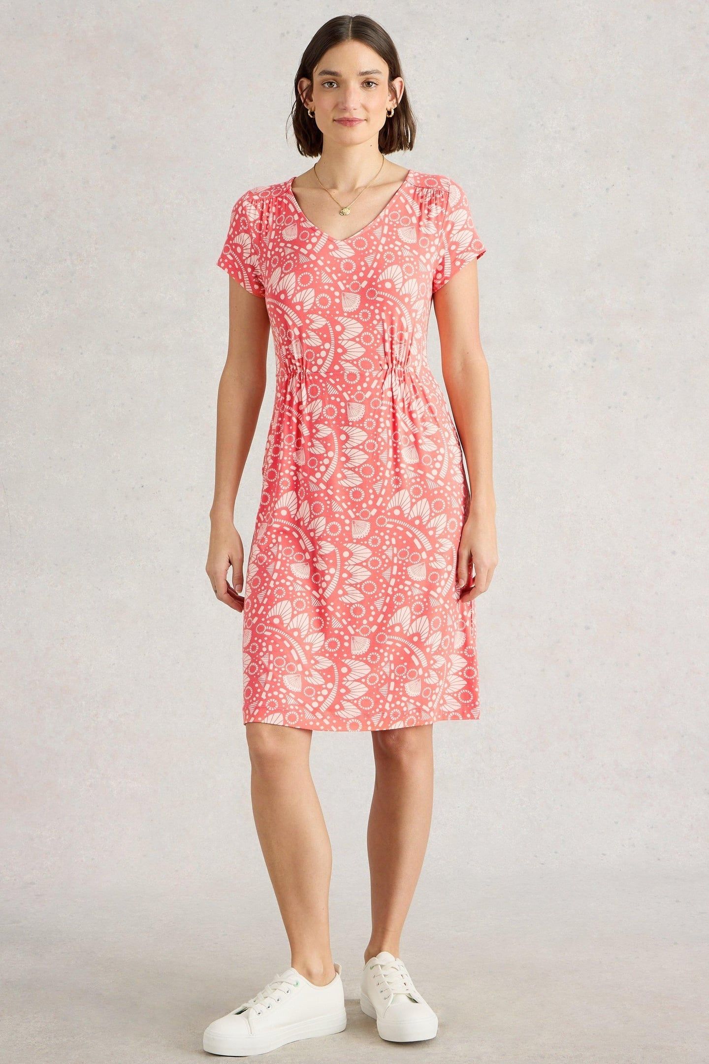 TALLIE JERSEY DRESS PINK PRINT 1