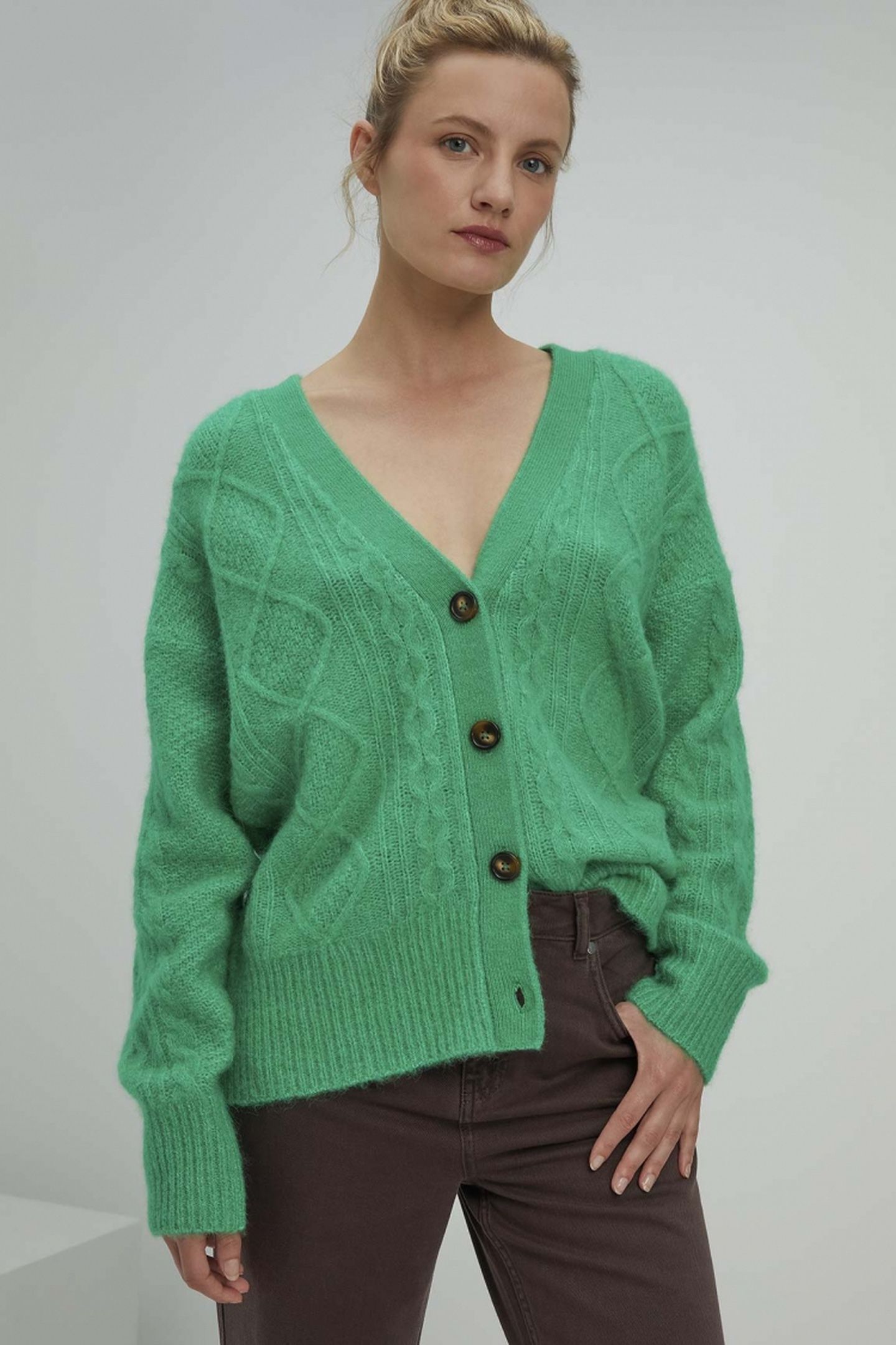 SETH CARDIGAN PARROT GREEN 1