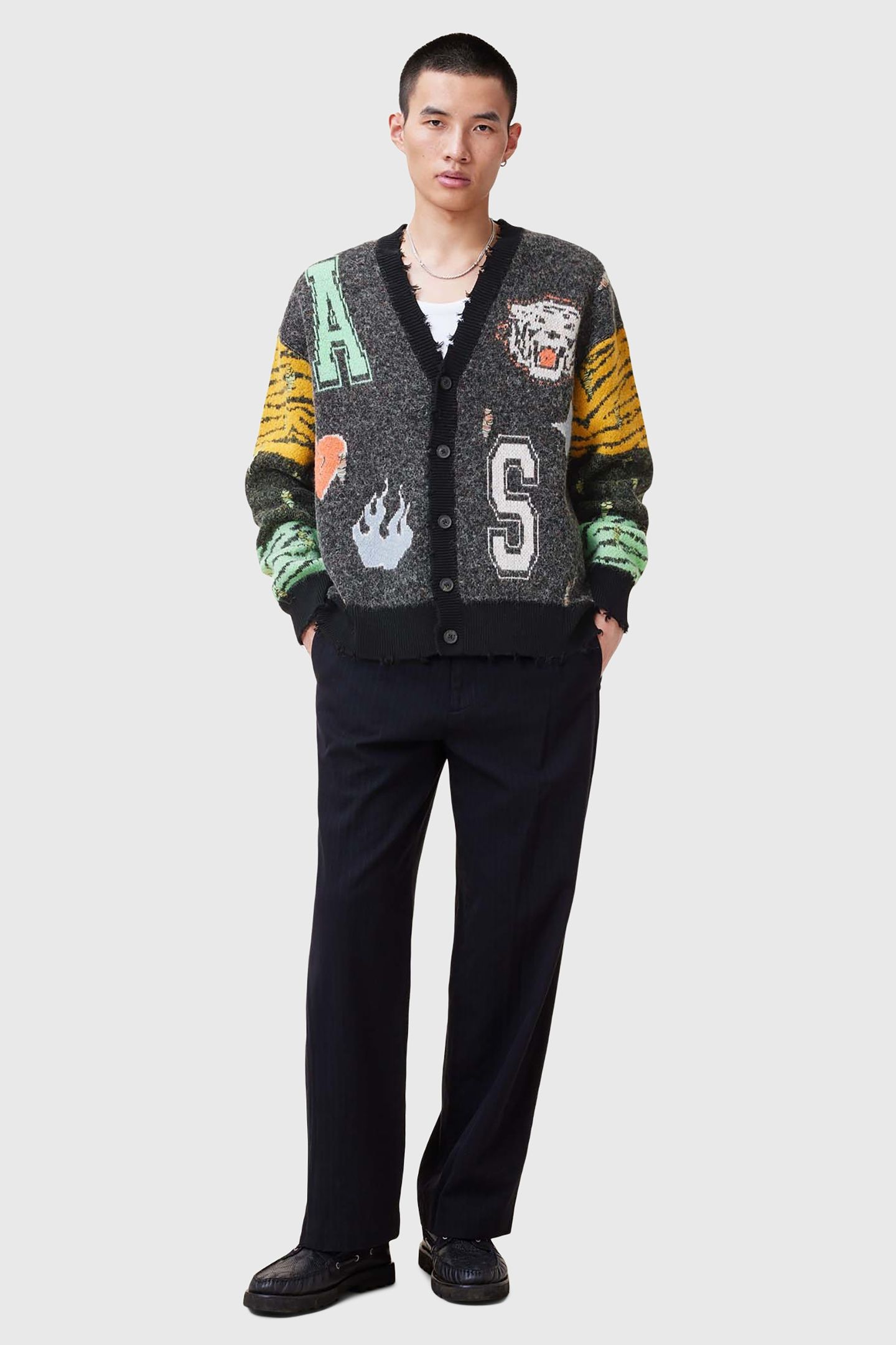 AKKI CARDIGAN CHARCOAL GREY 1