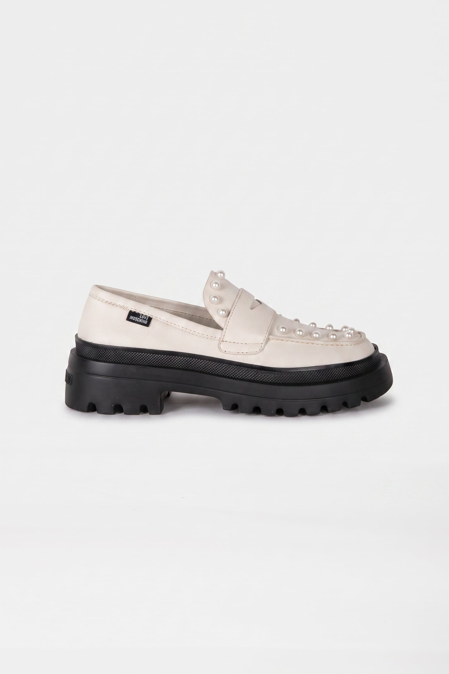 HER LOVE CALFSKIN LOAFERS WHITE 1