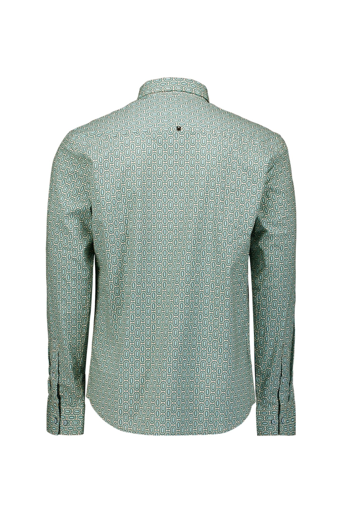 SHIRT STRETCH ALLOVER PRINTED SEABLUE 5