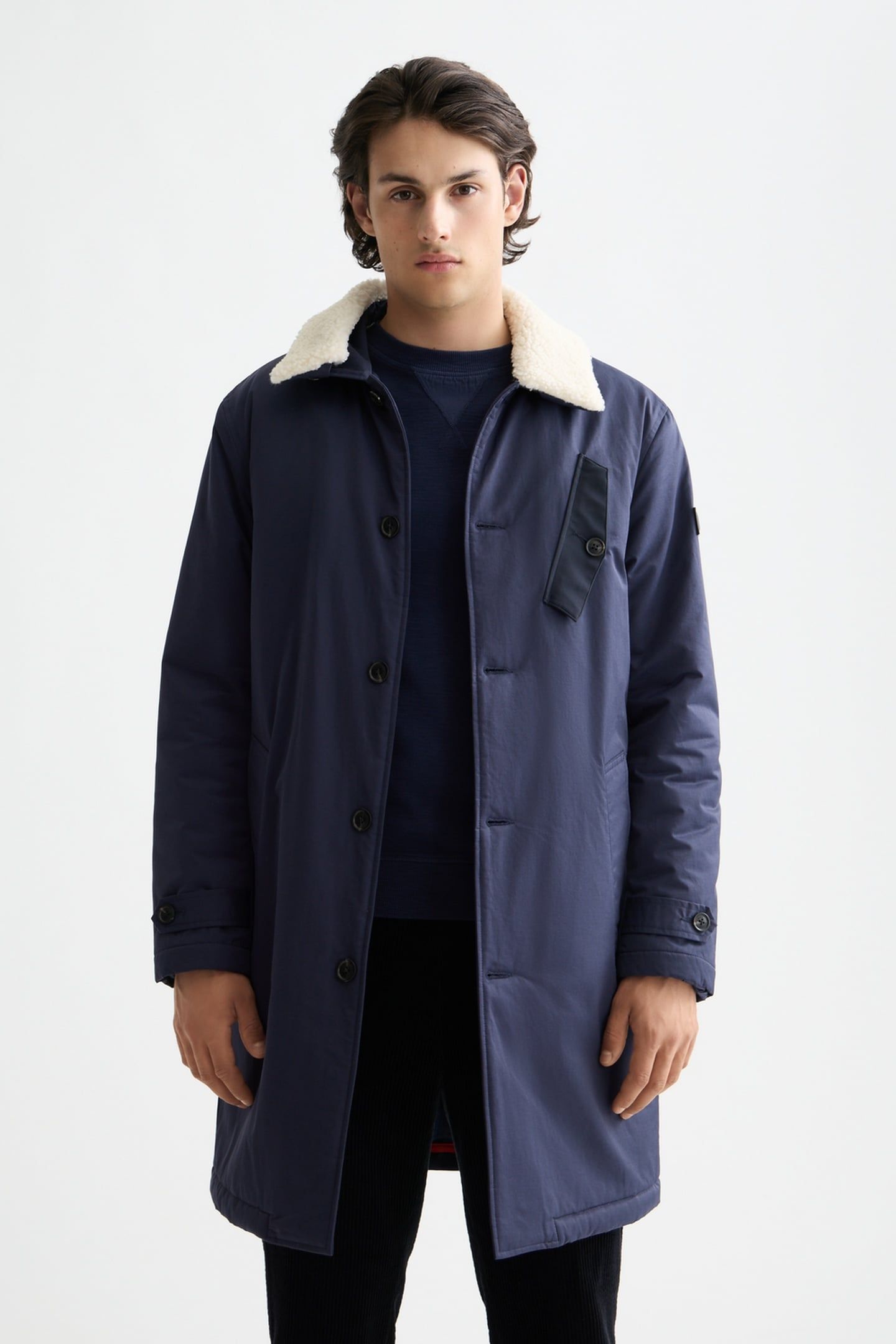TEDDY COLLAR COAT PEACOAT 1