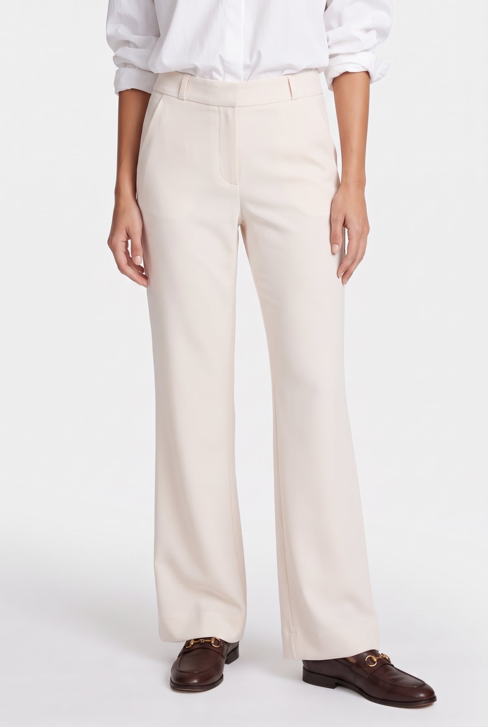 FLAIR BONDED TROUSERS ECRU 1