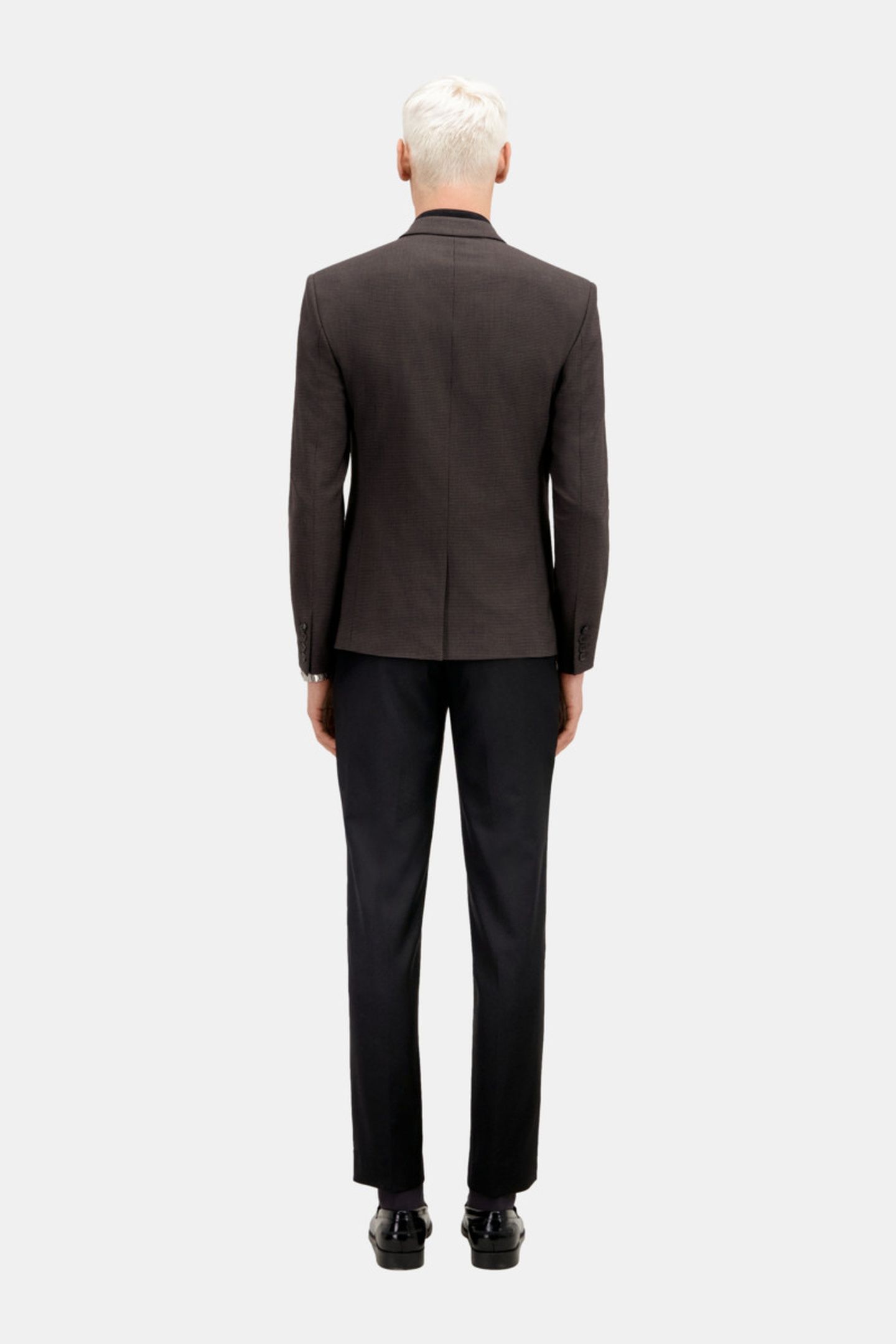 CLASSIC SUIT JACKET WITH HUNDREDFOLD PATTERN BROWN/BLACK 3