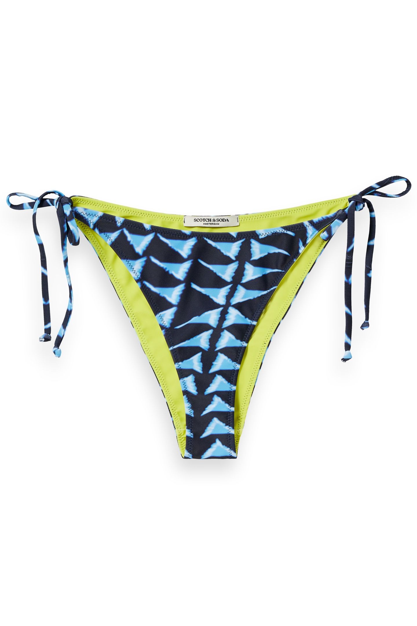REVERSIBLE PRINTED BIKINI BOTTOM HOUSE OF MIRRORS BLUE 3