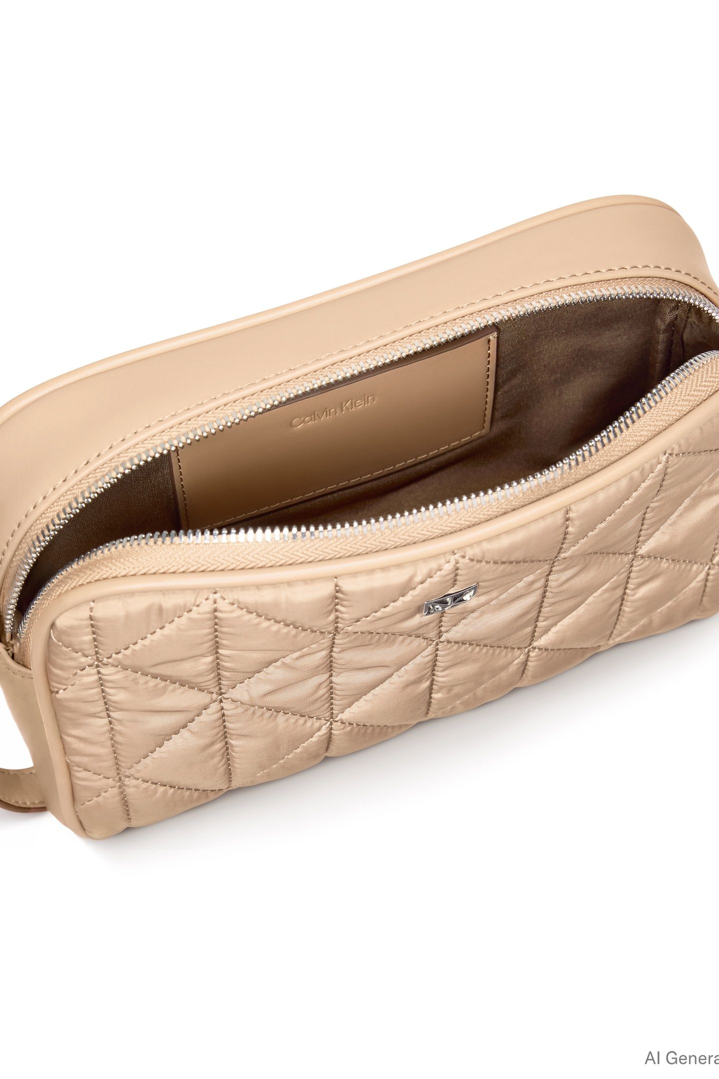 QUILTED NYLON 2X STRAIGHT BAG TANNIN 2