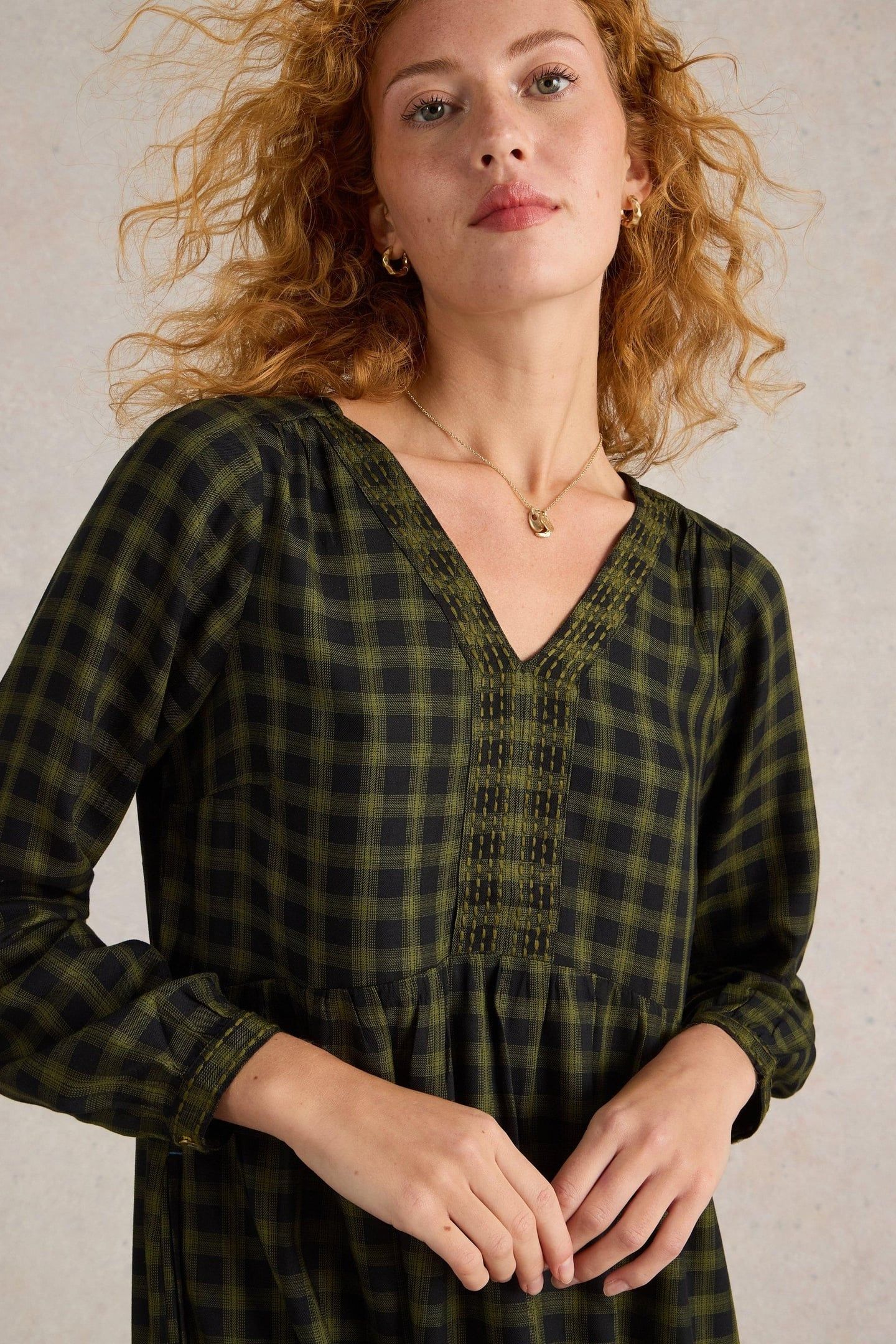 PENELOPE DRESS GREEN MULTI 2