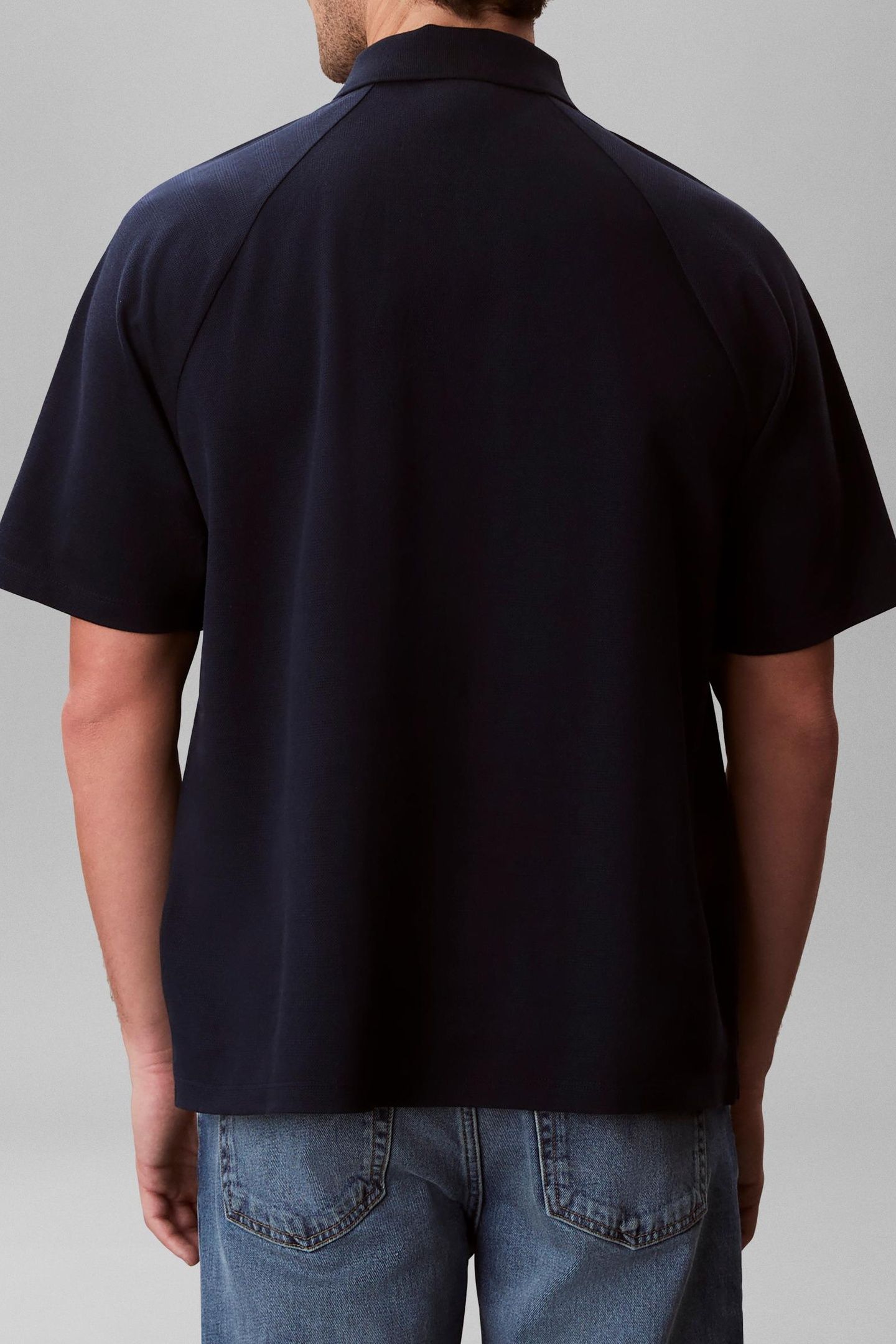 SS EASY BAR JACQUARD POLO DARK SAPPHIRE 3