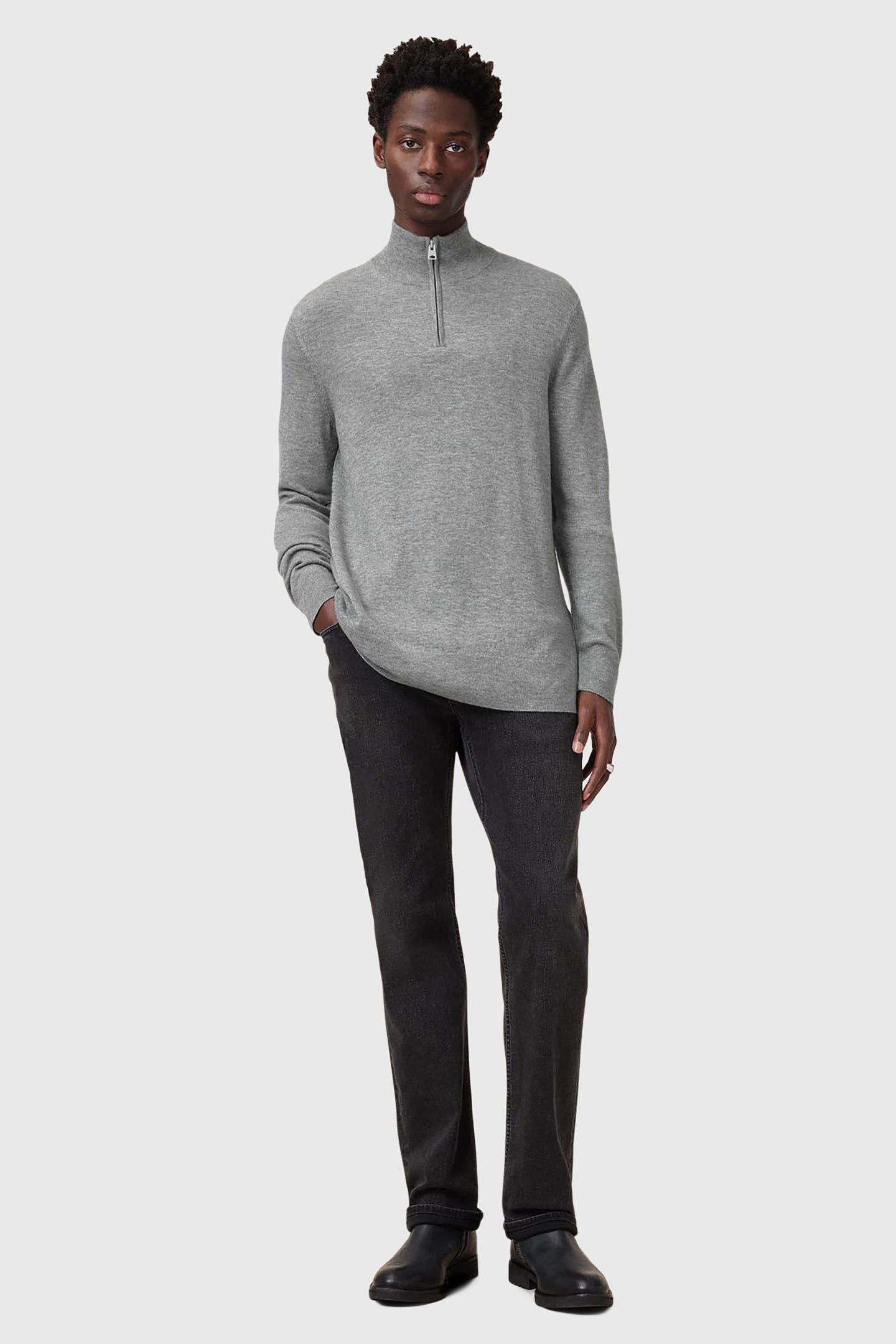 KILBURN ZIP FUNNEL FOSSIL GREY 2