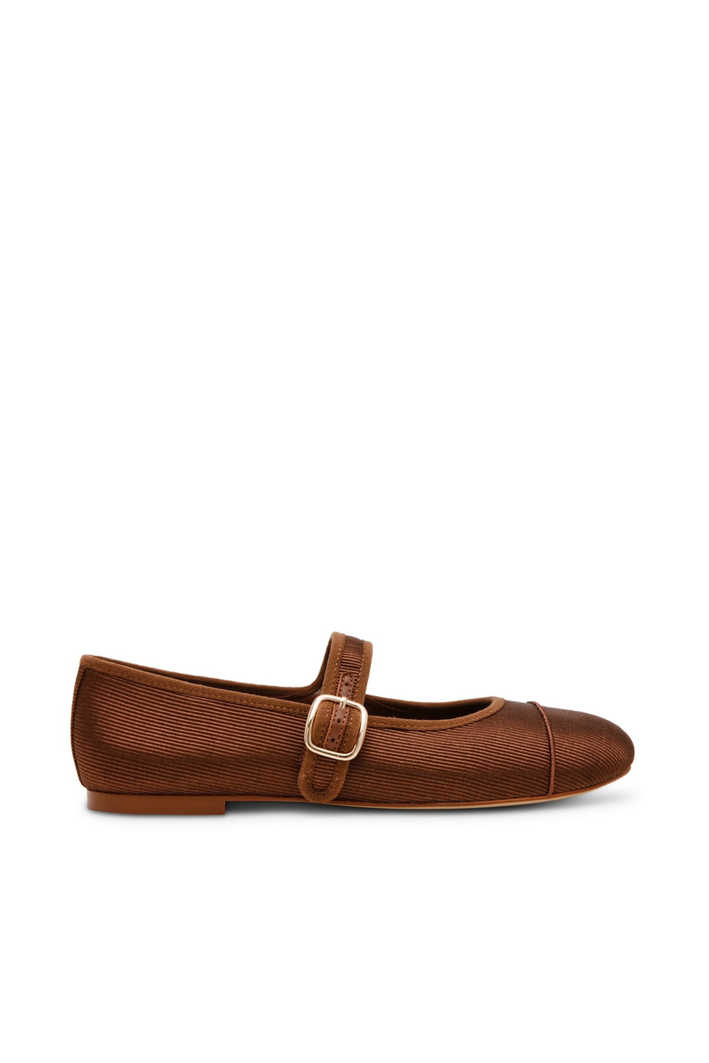 DORY FLAT SHOES BROWN SATIN 1