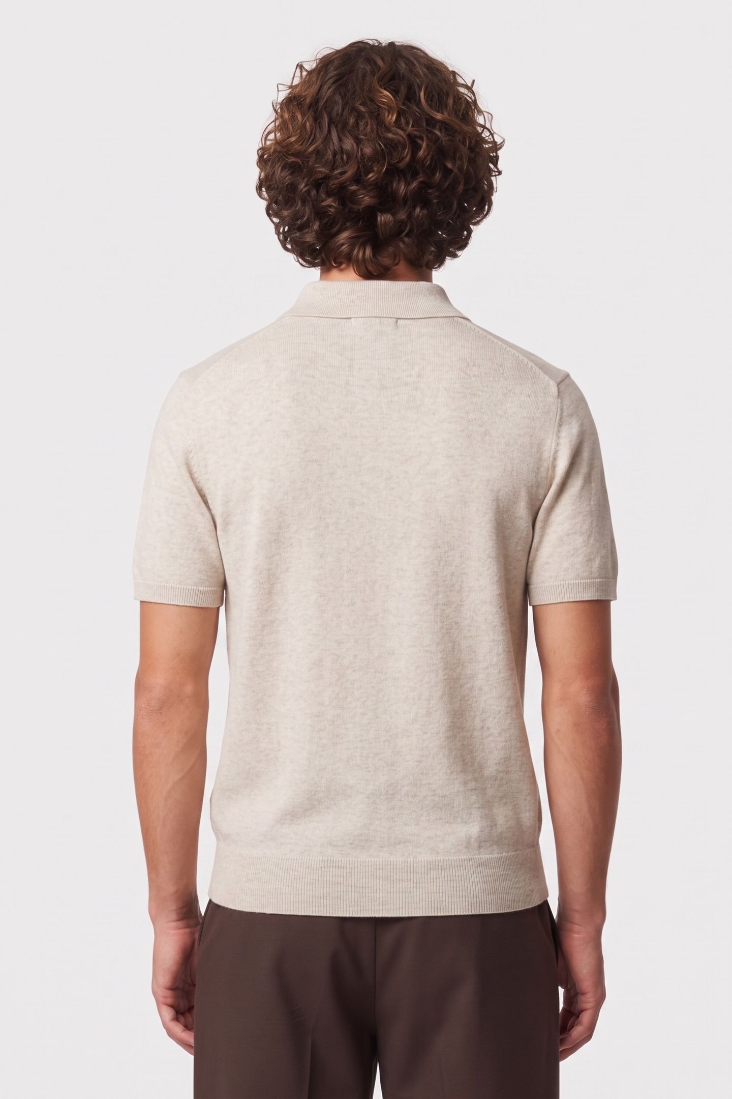SS SUPIMA COTTON POLO SNOW HEATHER 2