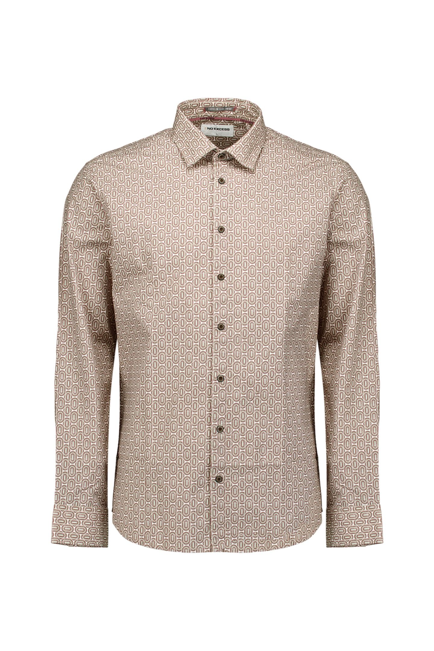 SHIRT STRETCH ALLOVER PRINTED RED WINE 4