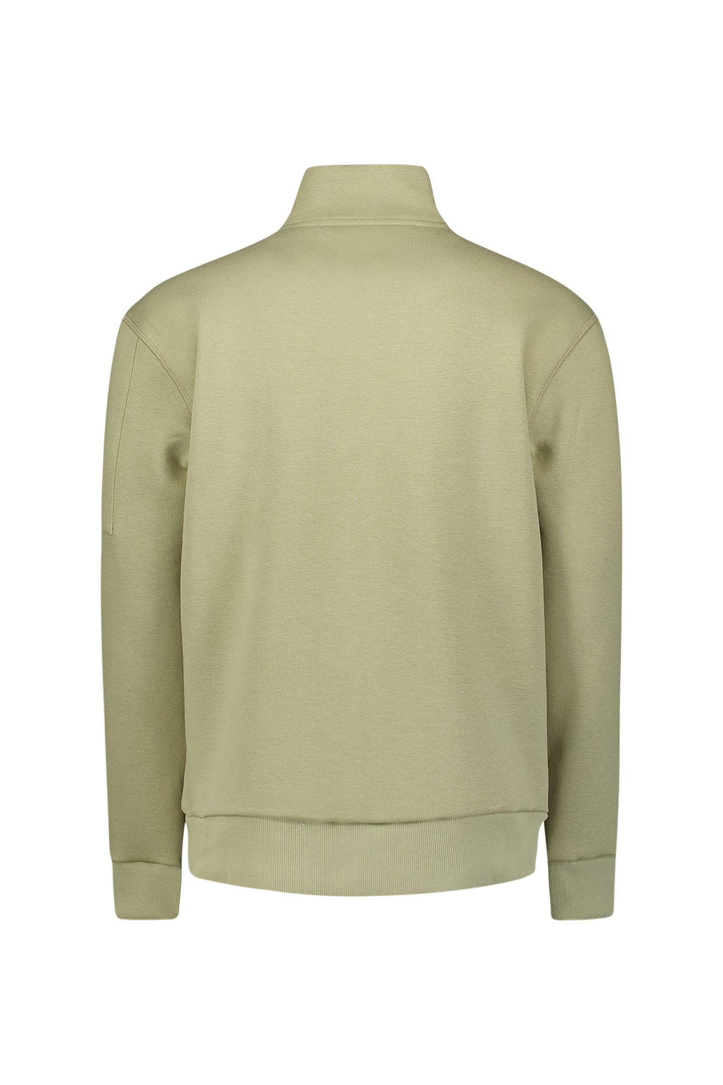 SWEATER HALF ZIP BRUSHED LIGHT MOSS 5