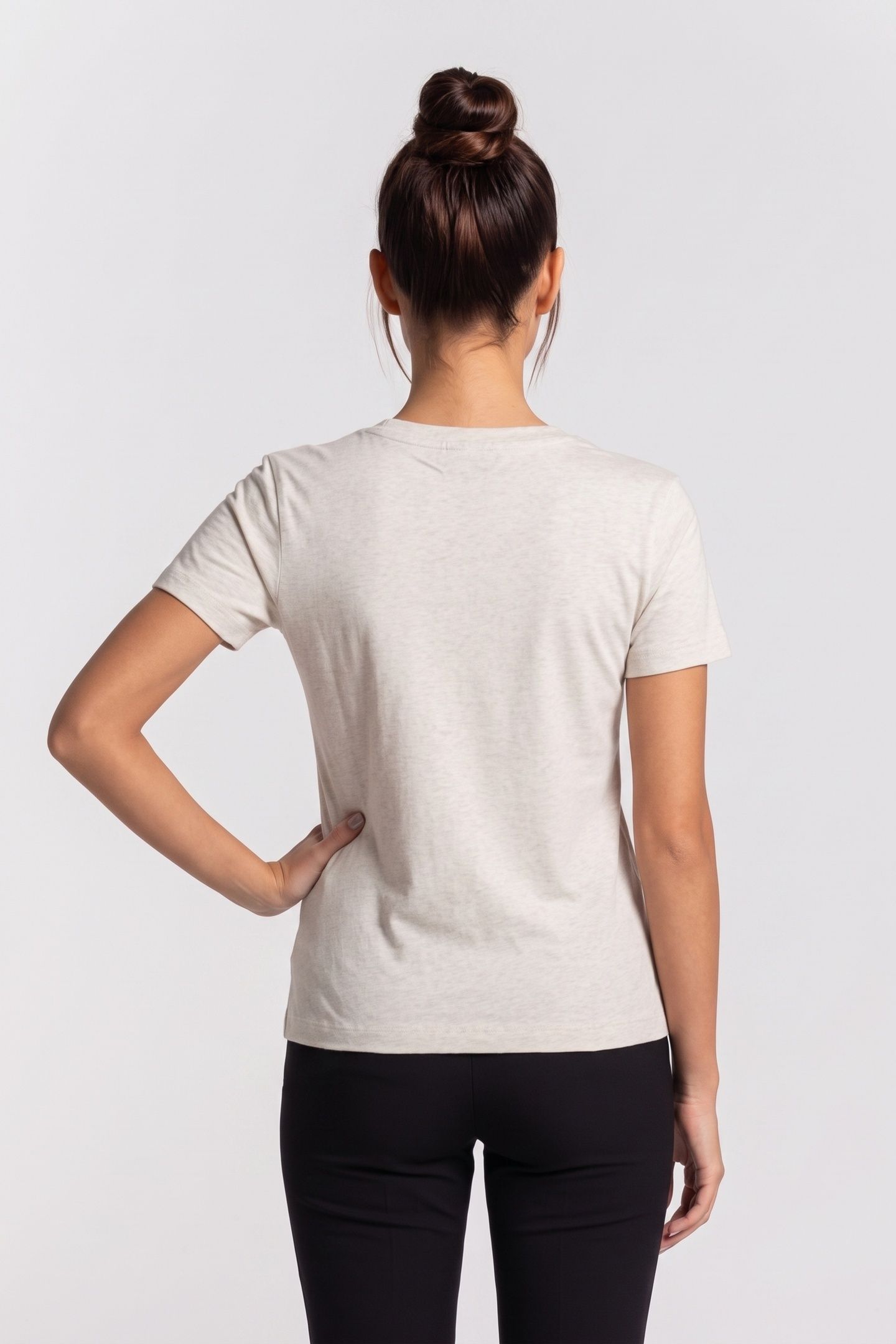 ARCHIVE JERSEY V-NECK TEE BA01 GREY HEATHER 2