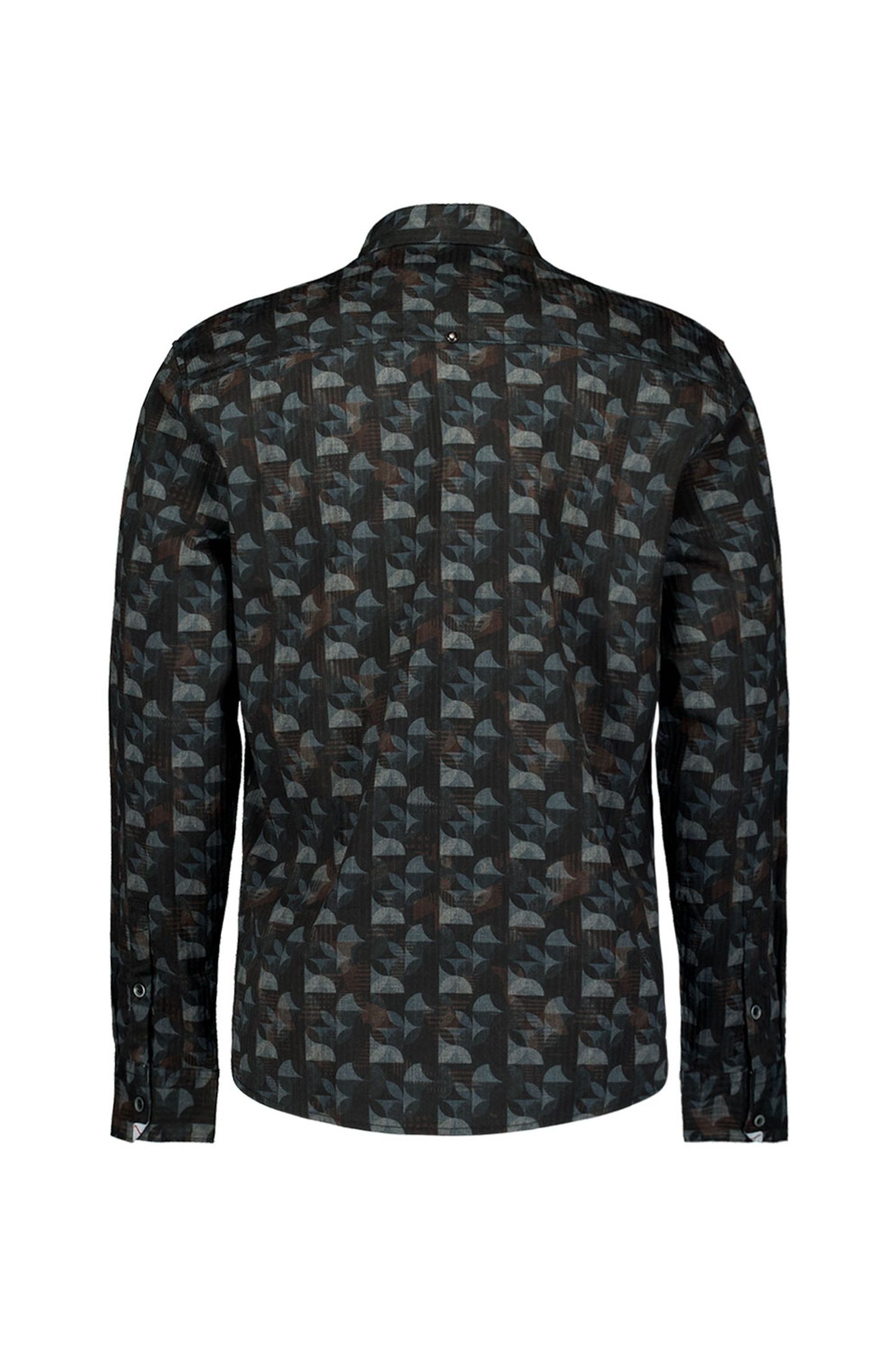 SHIRT ALLOVER PRINTED STRUCTURE STRIPE NIGHT 6