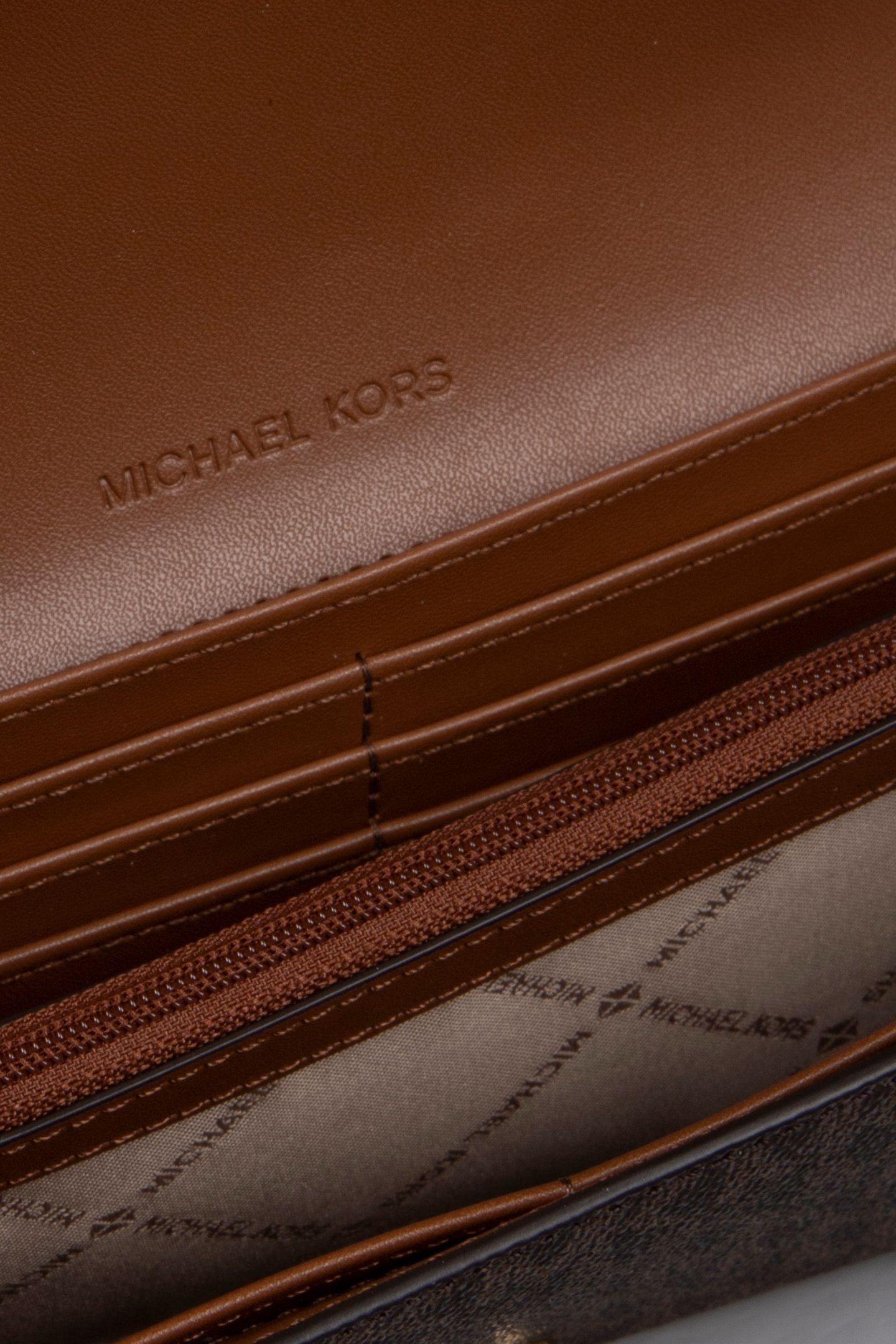 LARGE WALLET ON A CHAIN CROSSBODY BROWN 5