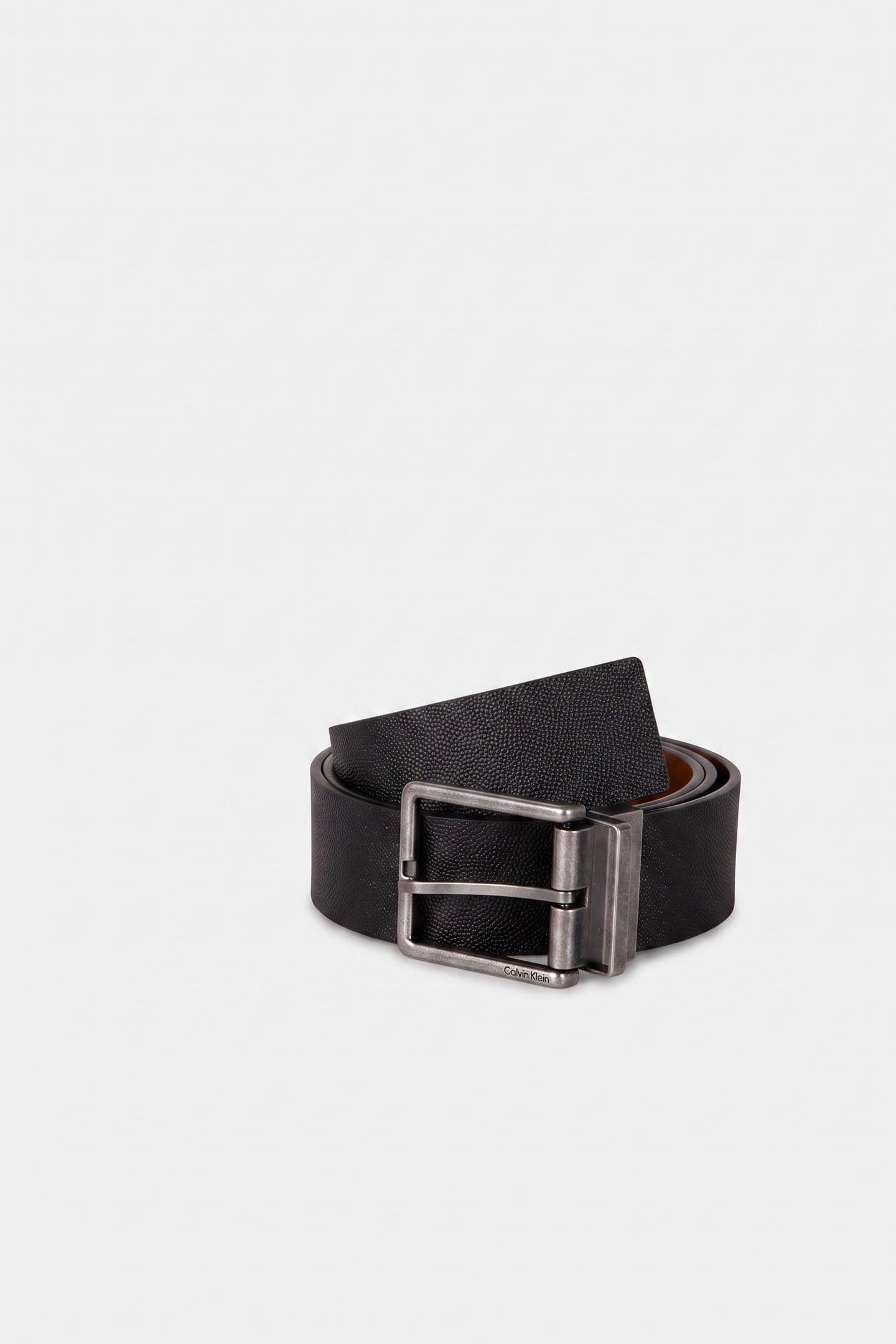 WARMTH BUCKLE 40MM REVERSIBLE BELT BLACK/COGNAC/ANTIQUE SILV 1