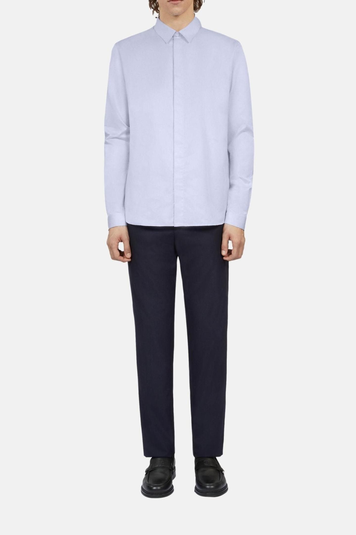 LONG-SLEEVED SHIRT WITH CLASSIC COLLAR LIGHT BLUE 2