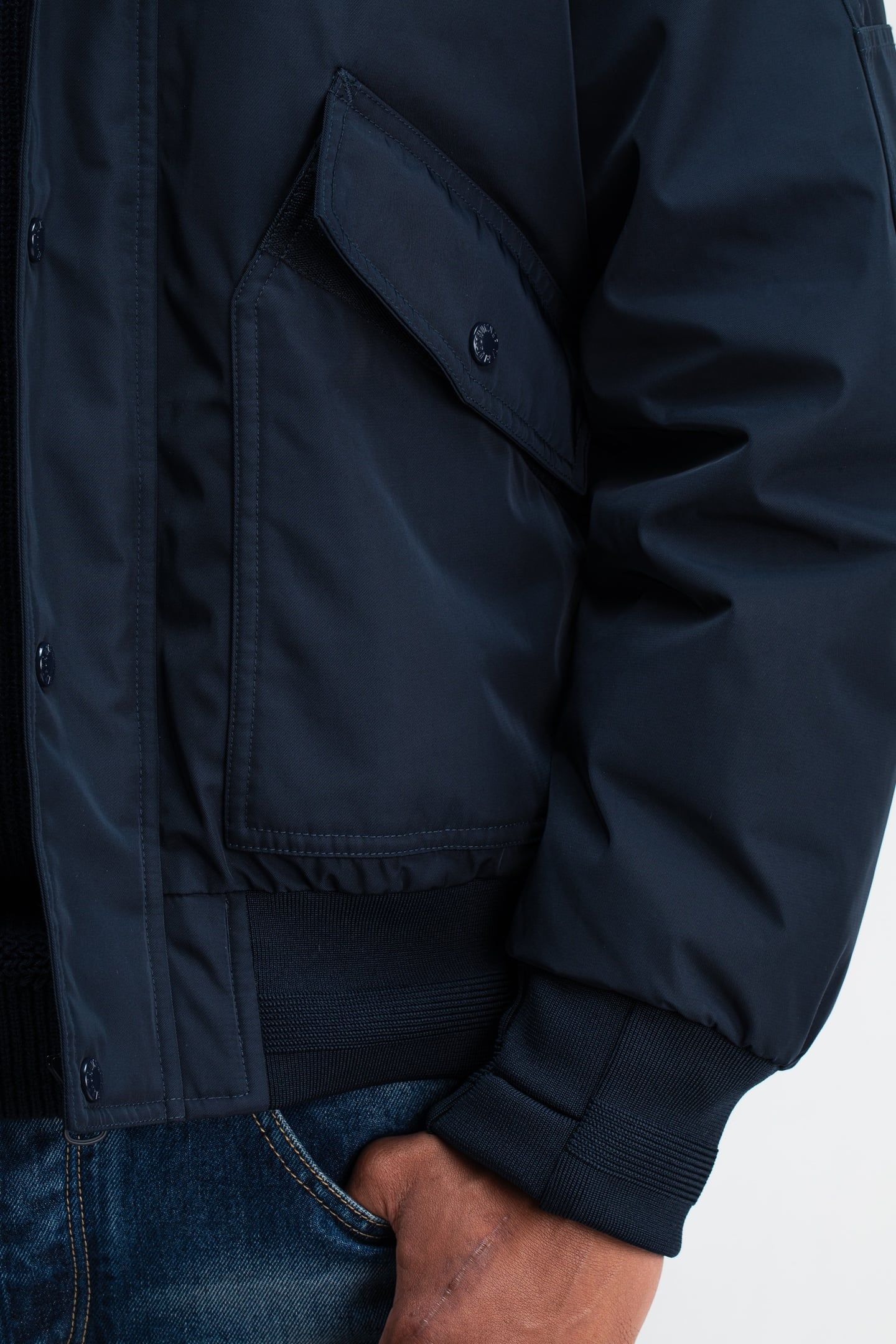 CARLO SATIN FLIGHT BOMBER ALASKA BLUE 6