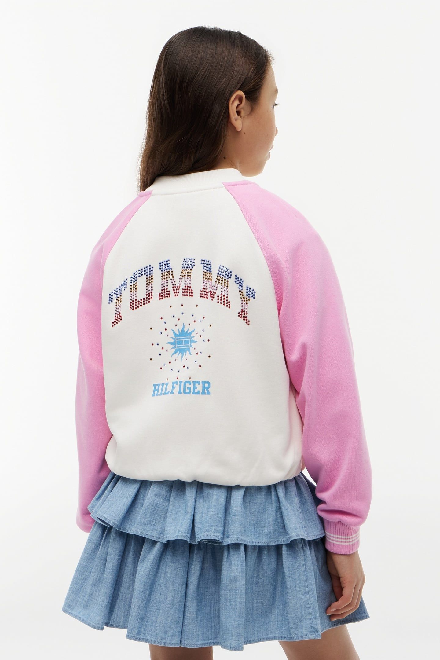 GIRLS HILFIGER RHINESTONE ANCIENT WHITE/PINK 2