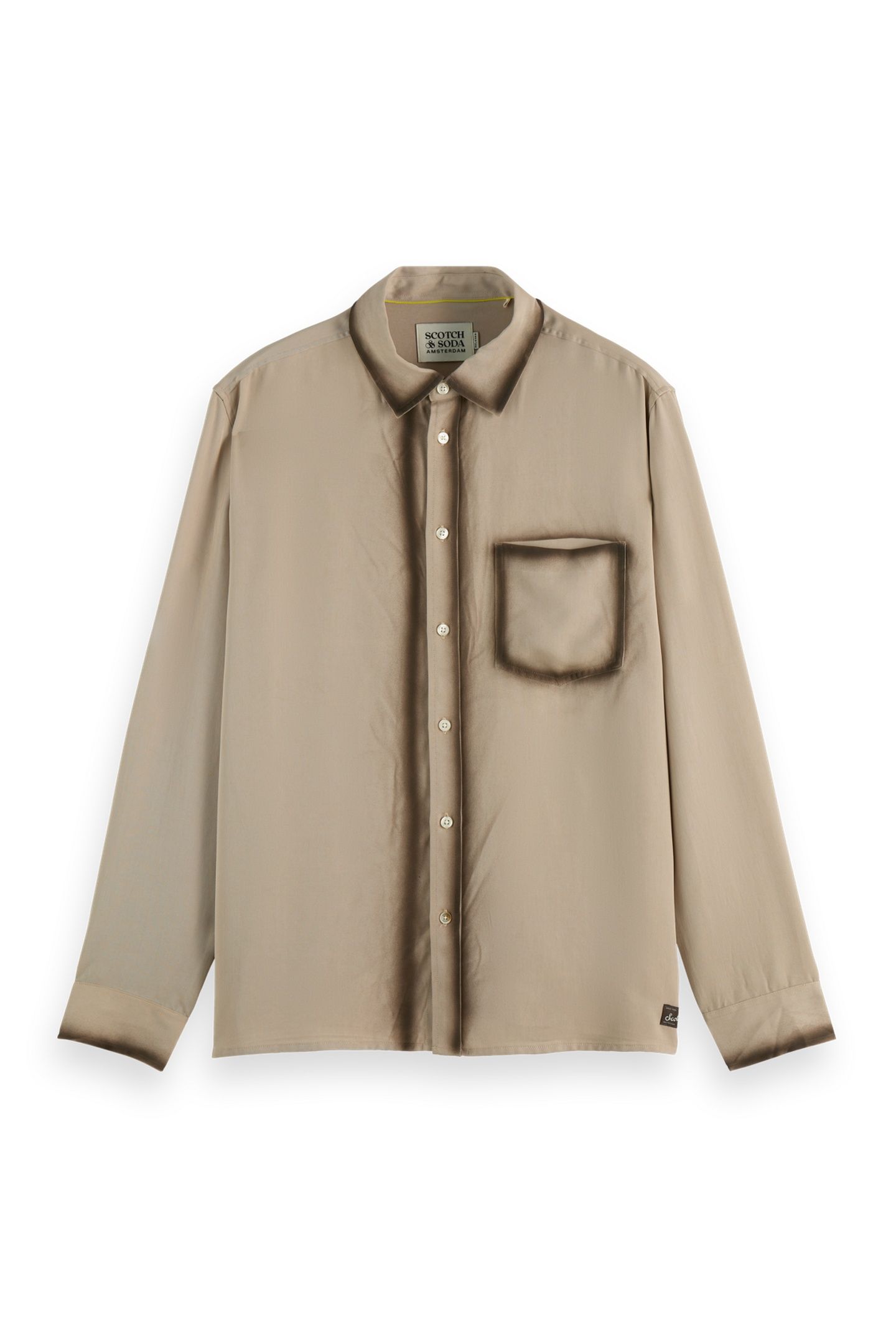 RELAXED FIT TENCEL SHIRT PLAZA TAUPE 3