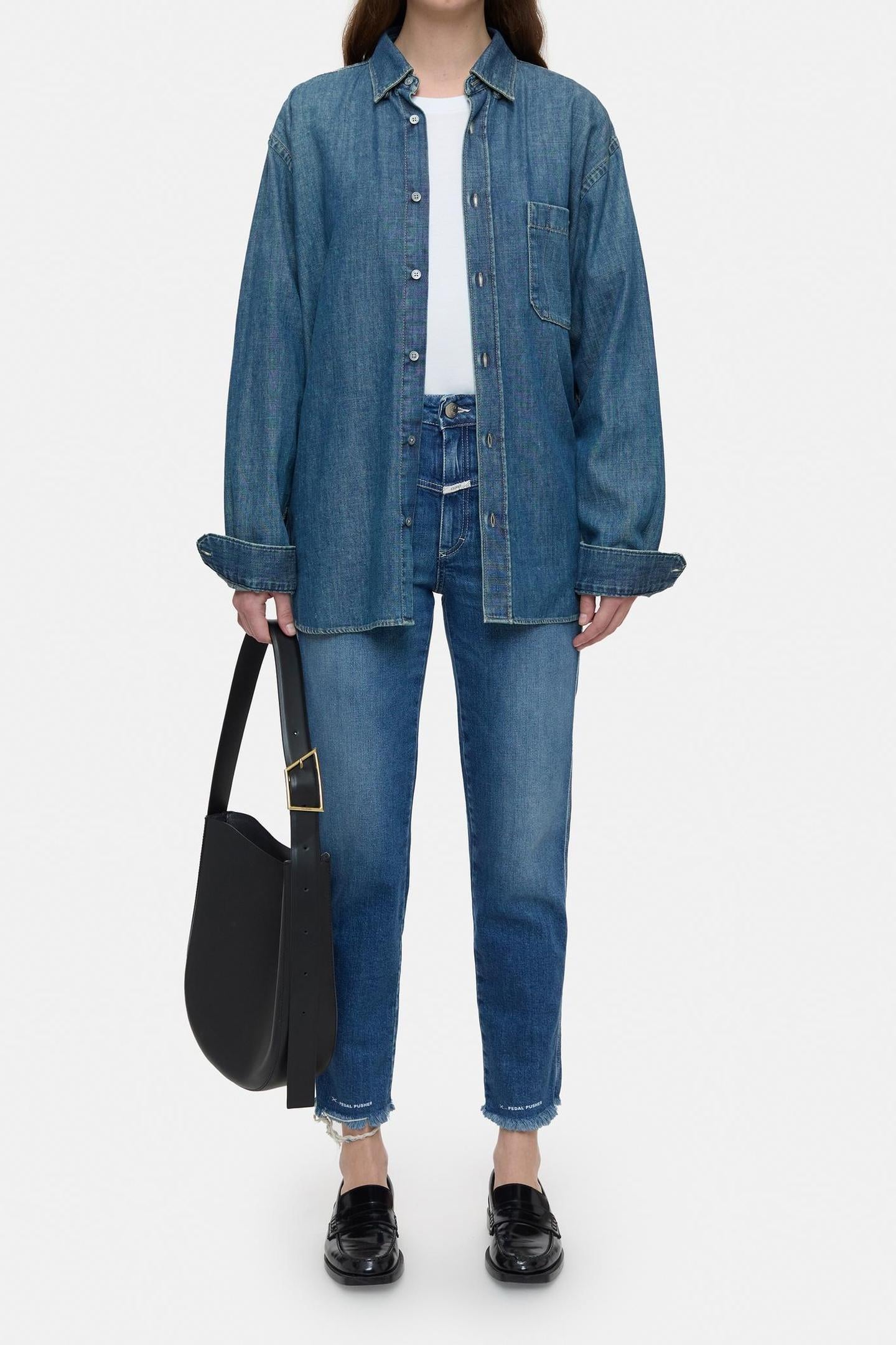 PEDAL PUSHER JEANS MID BLUE 1