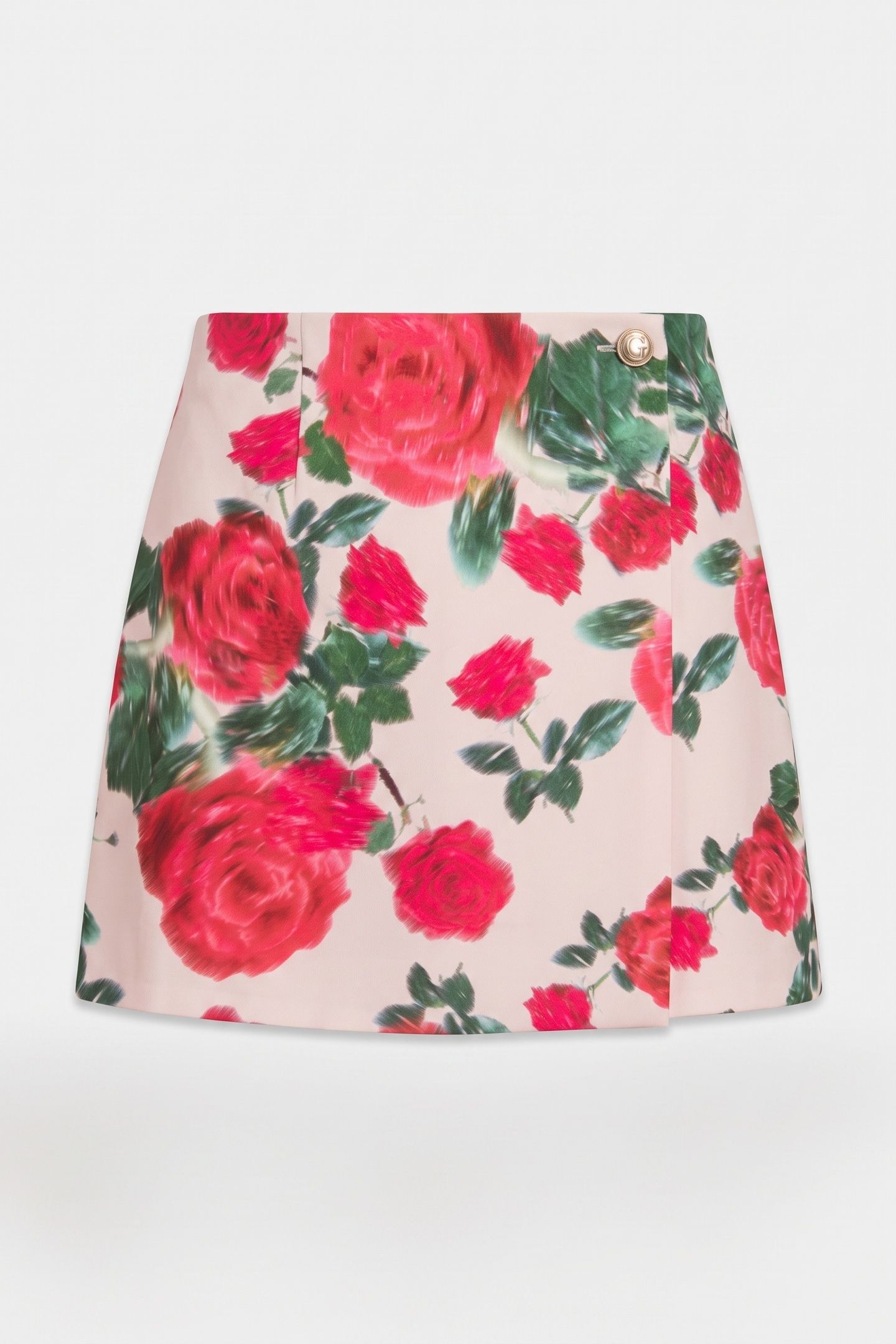 GUESS ECO RAISSA WRAP SKIRT BLURRED ROSES PRINT 3