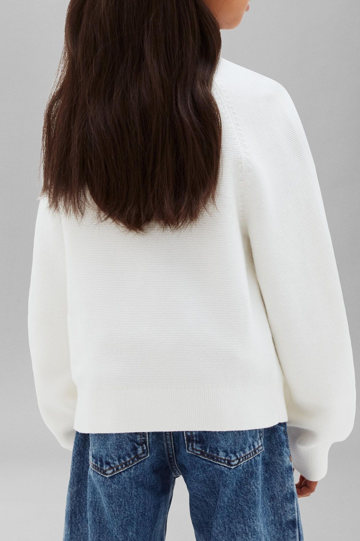GIRLS MONOLOGO FASHION CREW NECK BRIGHT WHITE 2