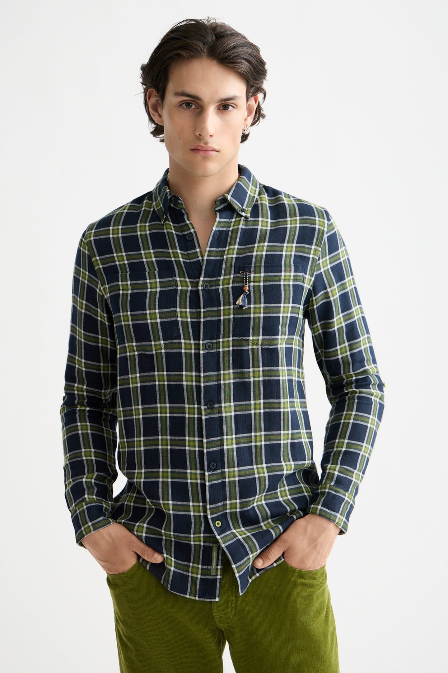 DOUBLE-FACE REGULAR FIT SHIRT SKY CAPTAIN CHECK 1