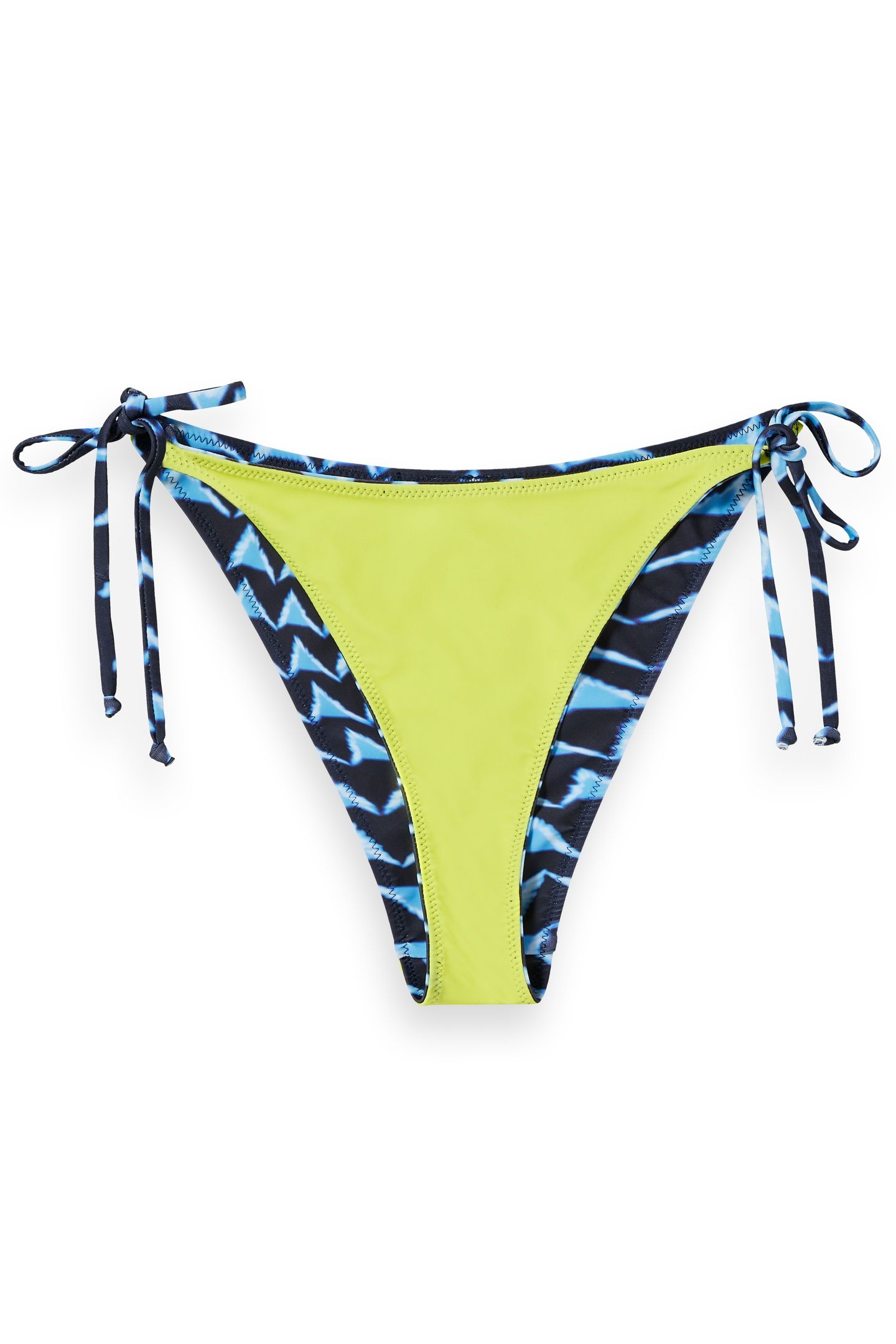 REVERSIBLE PRINTED BIKINI BOTTOM HOUSE OF MIRRORS BLUE 5